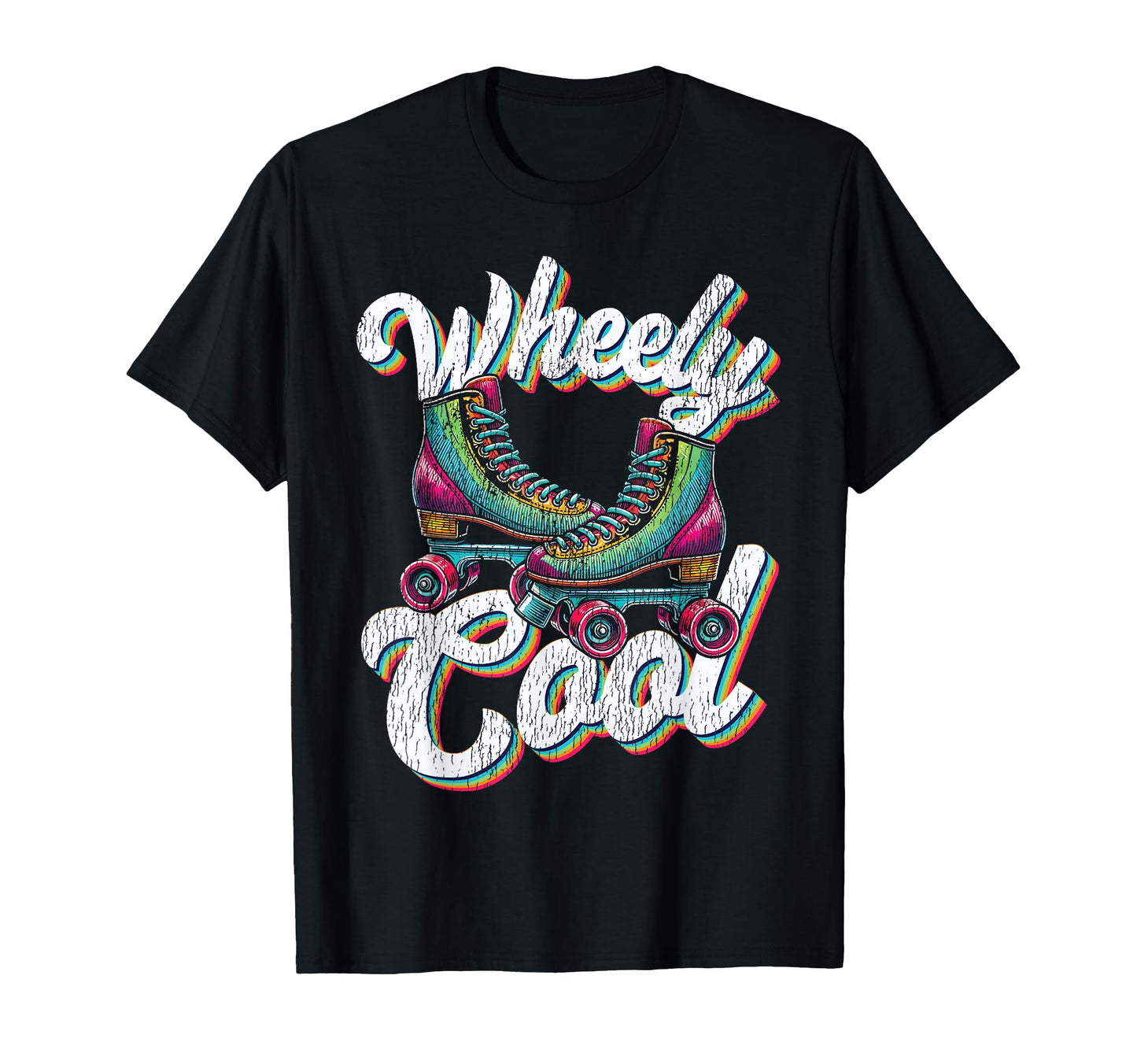 Roller Skating Skate 1970S Wheely T-Shirt - Casual Everyday Wear Men Women - T-Shirt, Sweatshirt, Hoodie