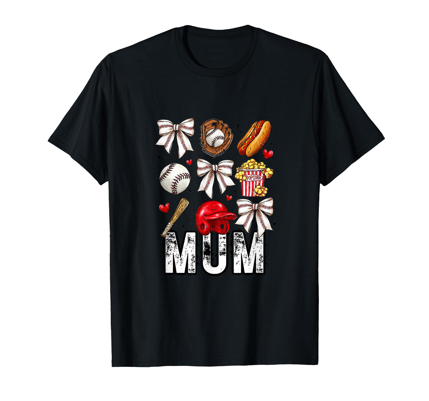 Baseball Bow Mum T-Shirt - Fun Novelty Design Unisex - T-Shirt, Sweatshirt, Hoodie