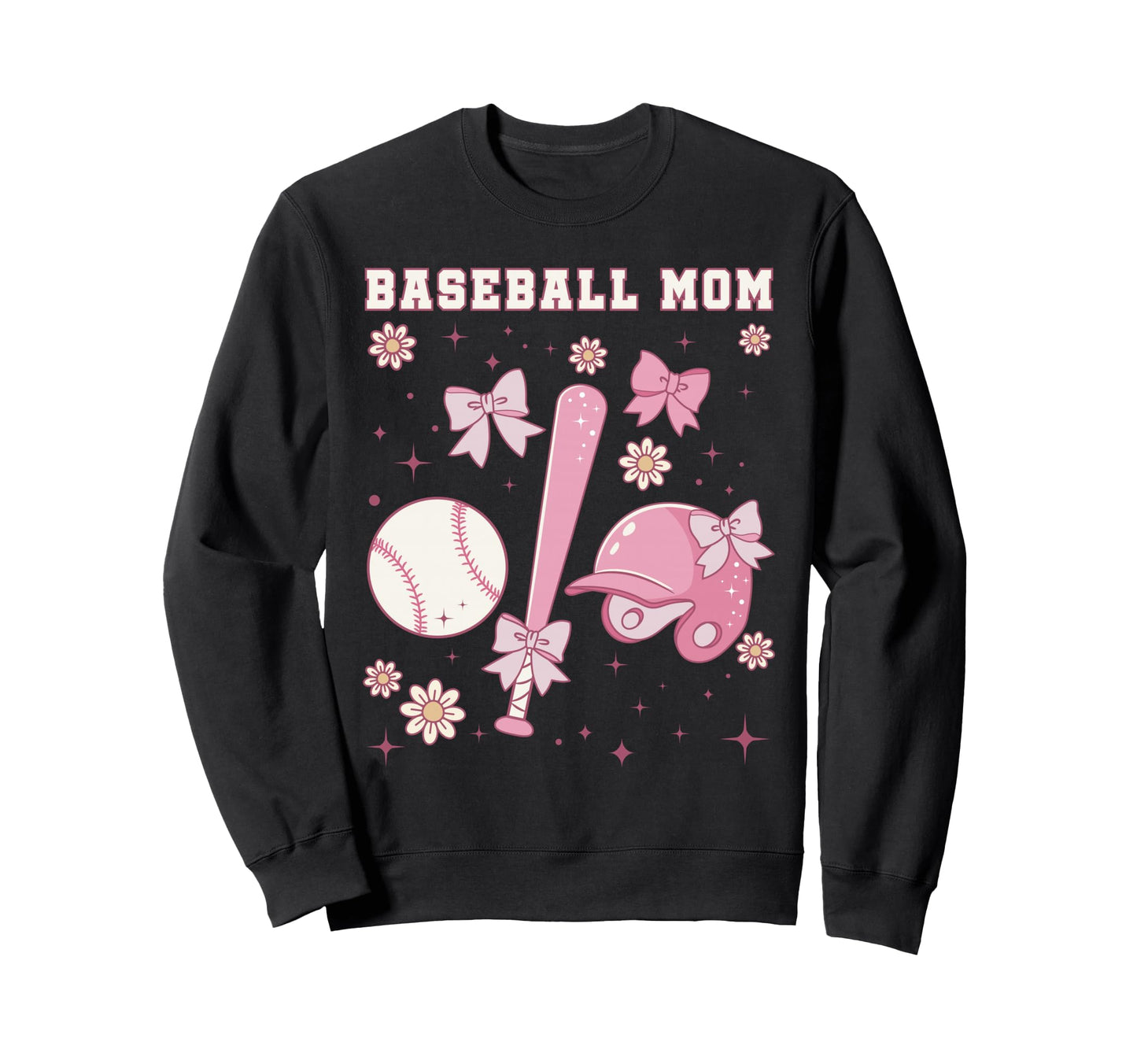 Baseball Mom Coquette Bow Baseball Mom Sweatshirt - Trendy Graphic Unisex - T-Shirt, Sweatshirt, Hoodie
