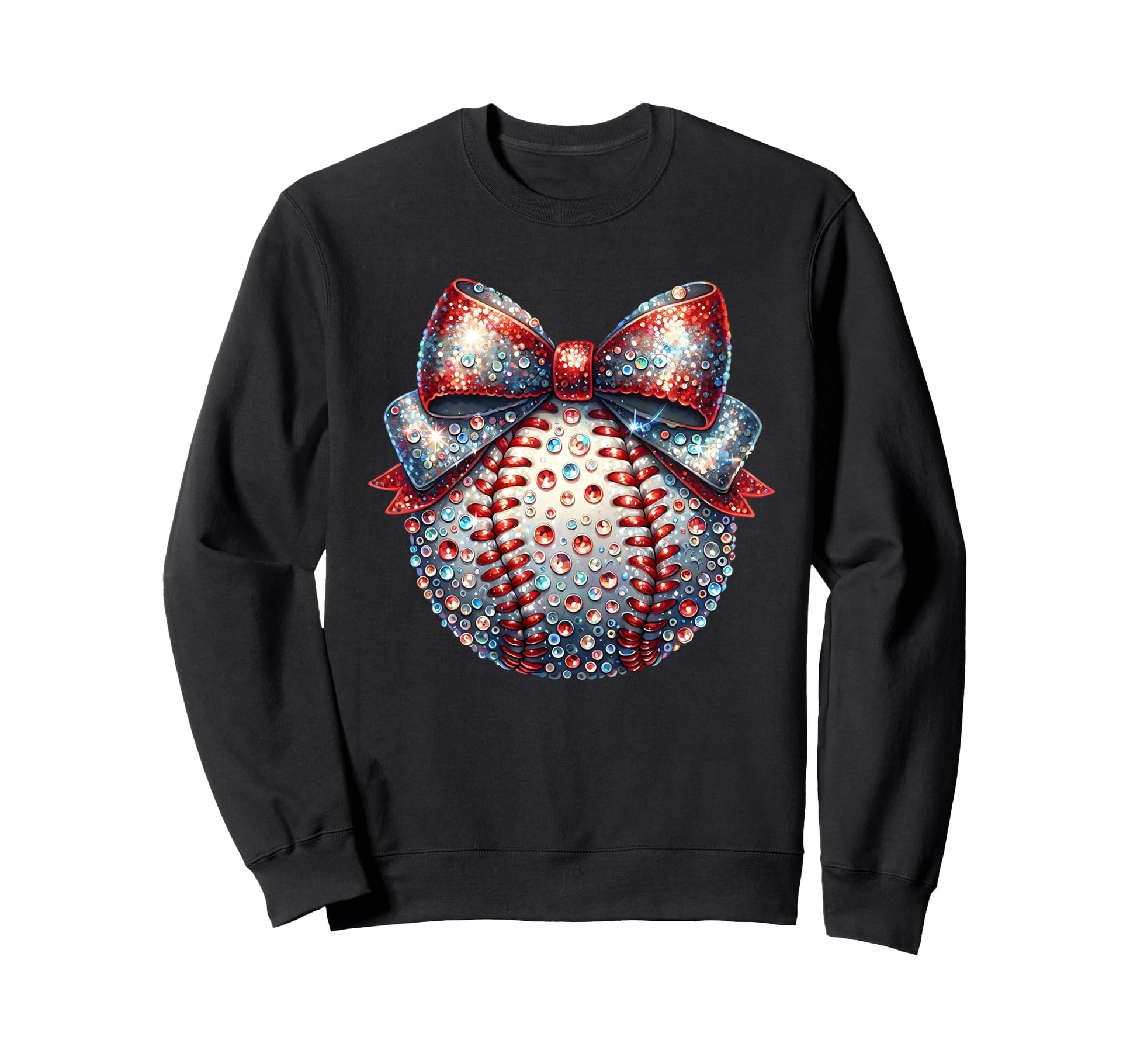 Coquette Bow Baseball Glamorous Sweatshirt - Fun Novelty Design Men Women - T-Shirt, Sweatshirt, Hoodie