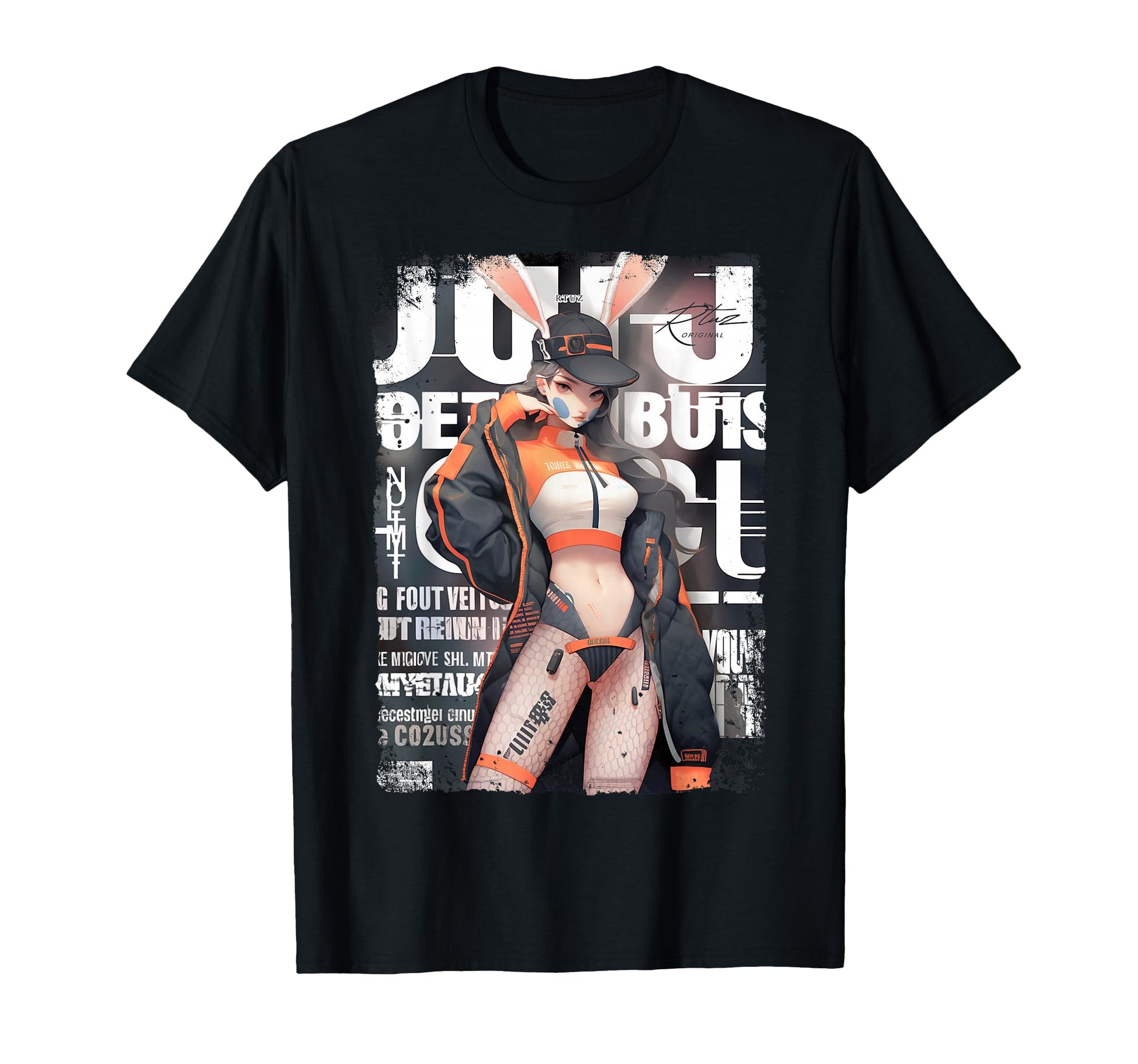 Magazine Cover Bunny Collage Sexy Model T-Shirt - Streetwear Style Unisex - T-Shirt, Sweatshirt, Hoodie