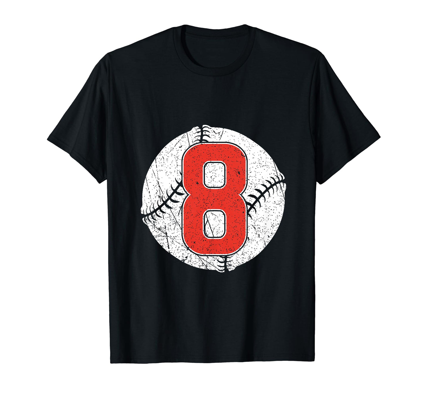 Baseball Birthday 8Th Birthday Party T-Shirt - Unique Graphic Unisex - T-Shirt, Sweatshirt, Hoodie