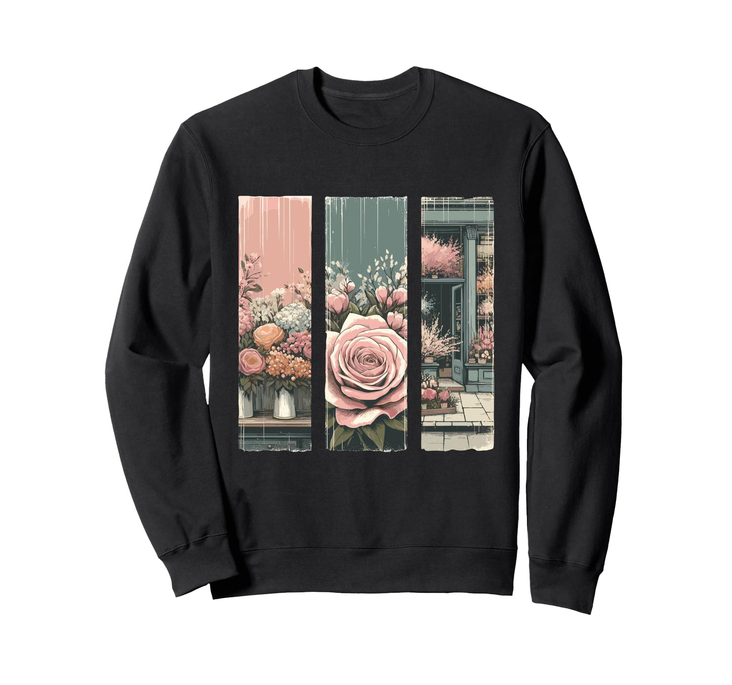 Floral Market Botanical Flowers Sweatshirt - Custom Art Print for Adults - T-Shirt, Sweatshirt, Hoodie