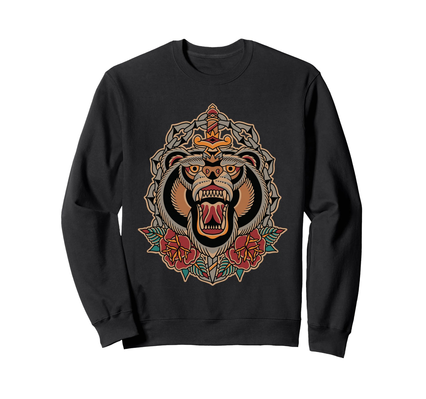 American Traditional Tattoo Flash Sweatshirt - Minimalist Print Unisex - T-Shirt, Sweatshirt, Hoodie