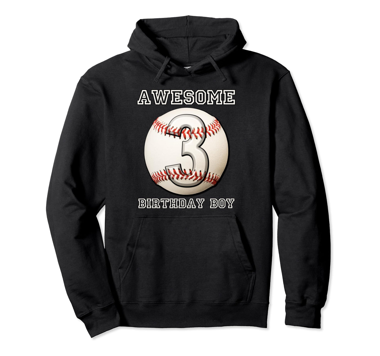3 Years Old Baseball Themed 3Rd Birthday Hoodie - Trendy Graphic Men Women - T-Shirt, Sweatshirt, Hoodie