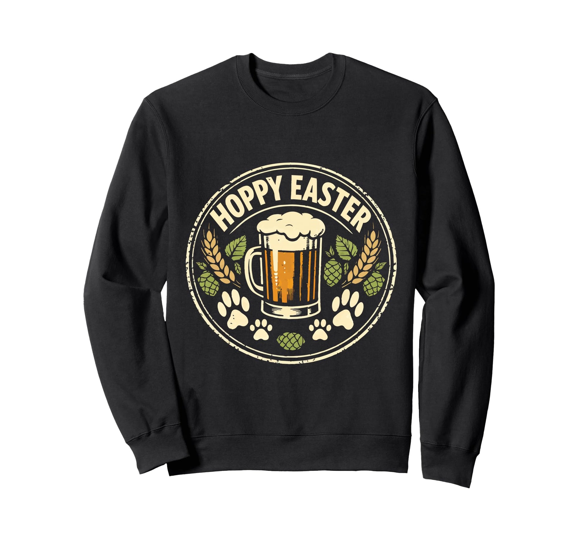Hoppy Easter Funny Beer Pun Brewery Sweatshirt - Unique Graphic for Adults - T-Shirt, Sweatshirt, Hoodie