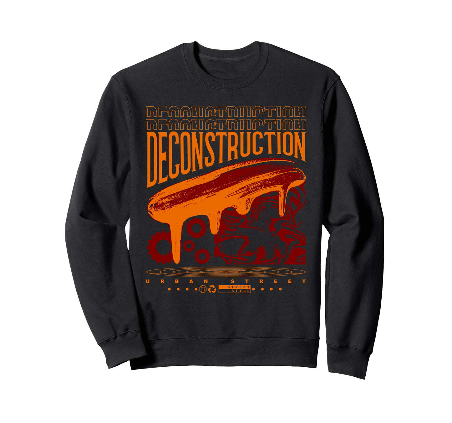 Y2K Deconstruction Bold Urban Sweatshirt - Novelty Apparel Men Women - T-Shirt, Sweatshirt, Hoodie