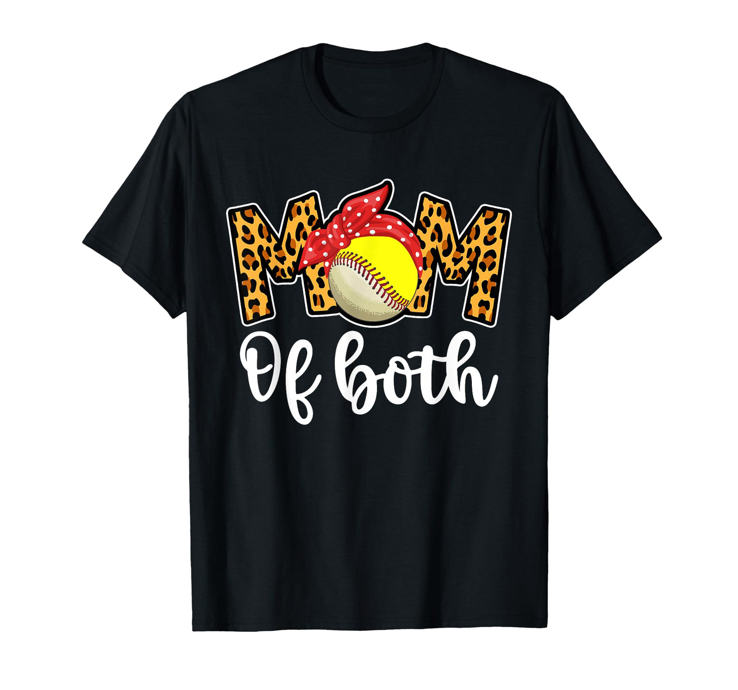 Mom Both Softball Baseball Mom Mothers T-Shirt - Trendy Graphic Men Women - T-Shirt, Sweatshirt, Hoodie