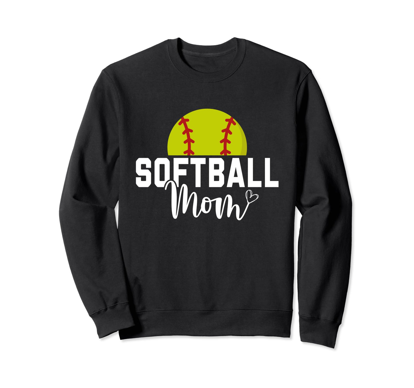 Softball Mom Baseball Love Softball Sweatshirt - Unique Graphic Unisex - T-Shirt, Sweatshirt, Hoodie
