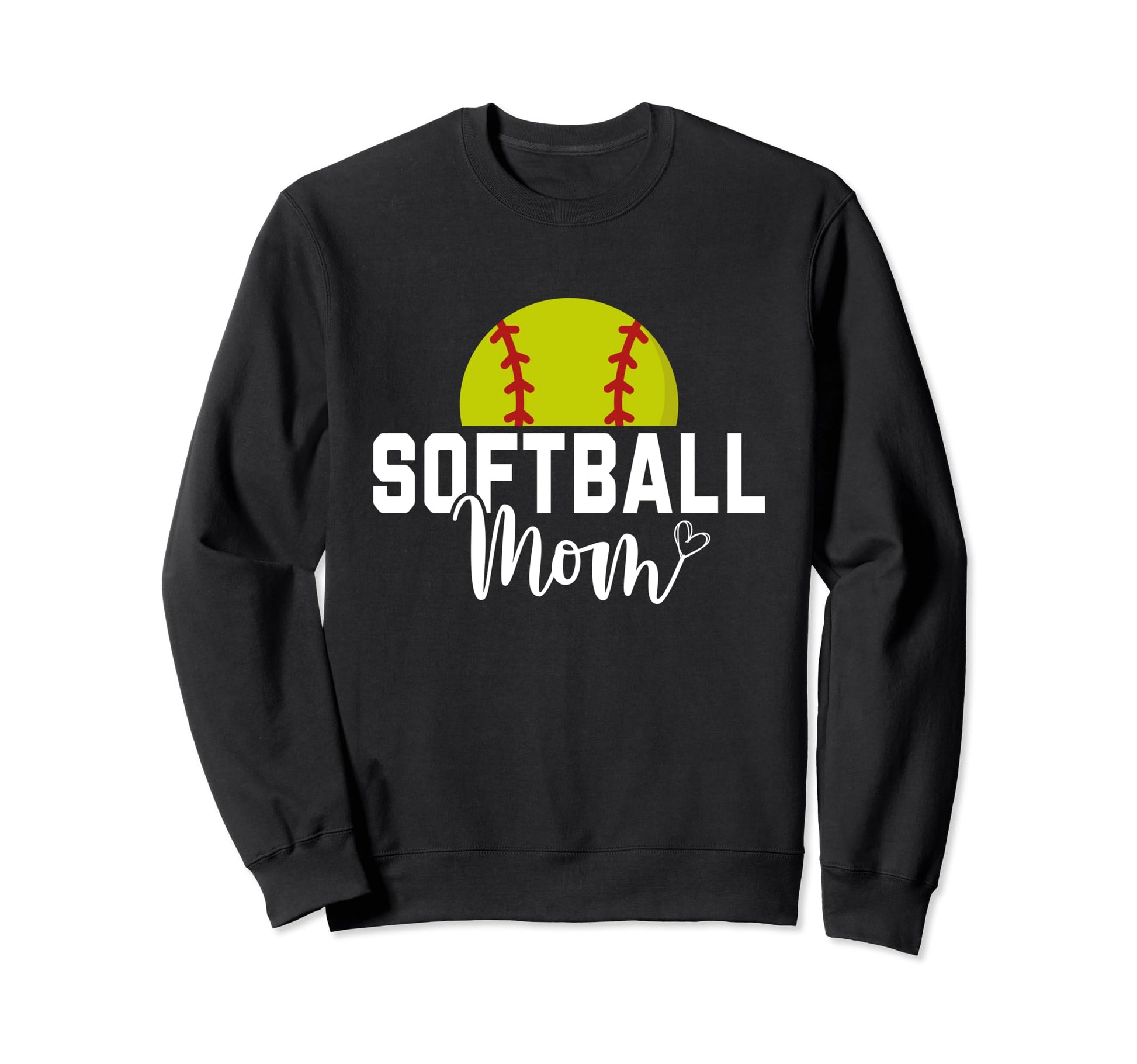 Softball Mom Baseball Love Softball Sweatshirt - Unique Graphic Unisex - T-Shirt, Sweatshirt, Hoodie