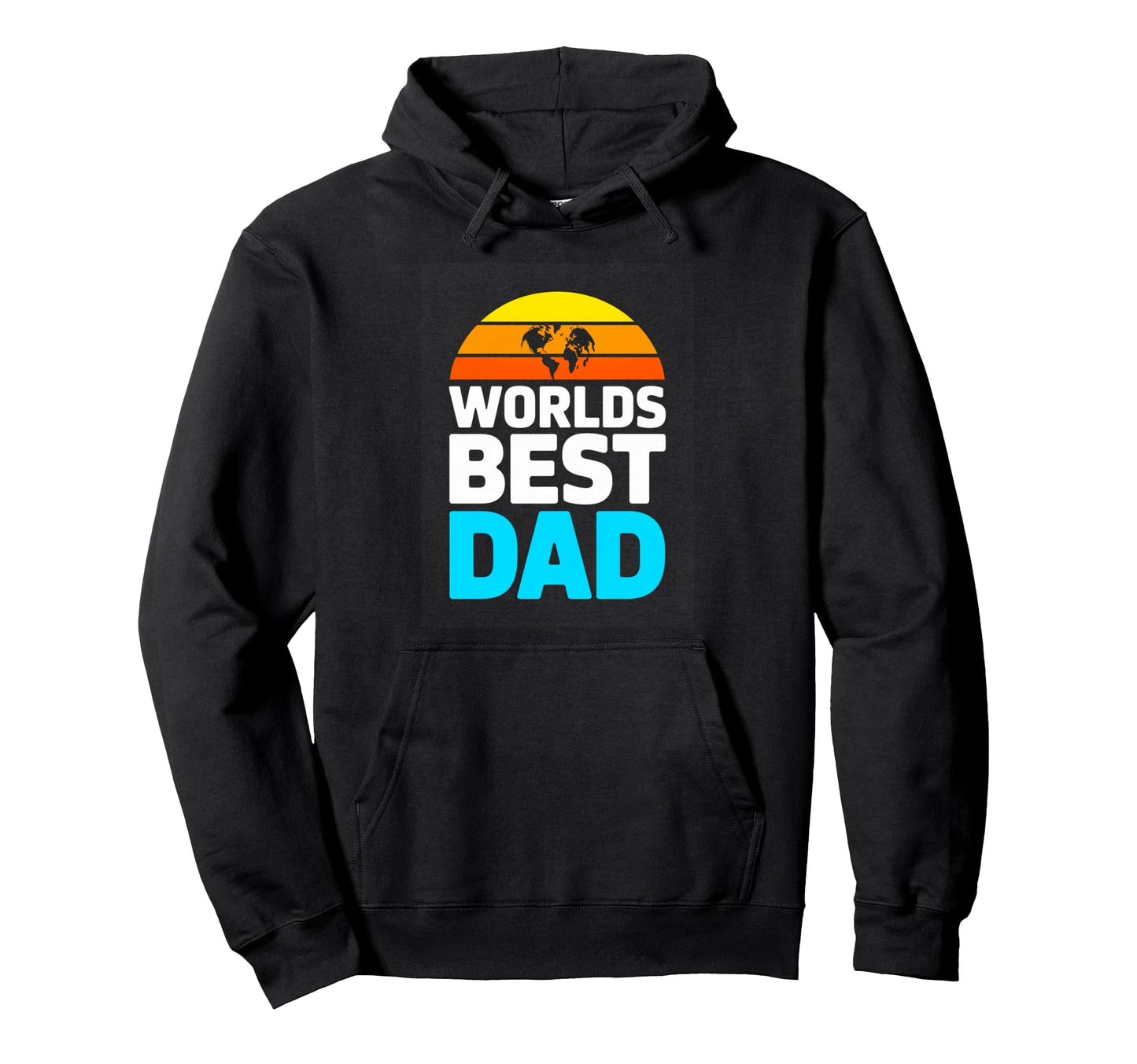 Fathers Day Worlds Best Dad Sunset Hoodie - Trendy Graphic for Adults - T-Shirt, Sweatshirt, Hoodie