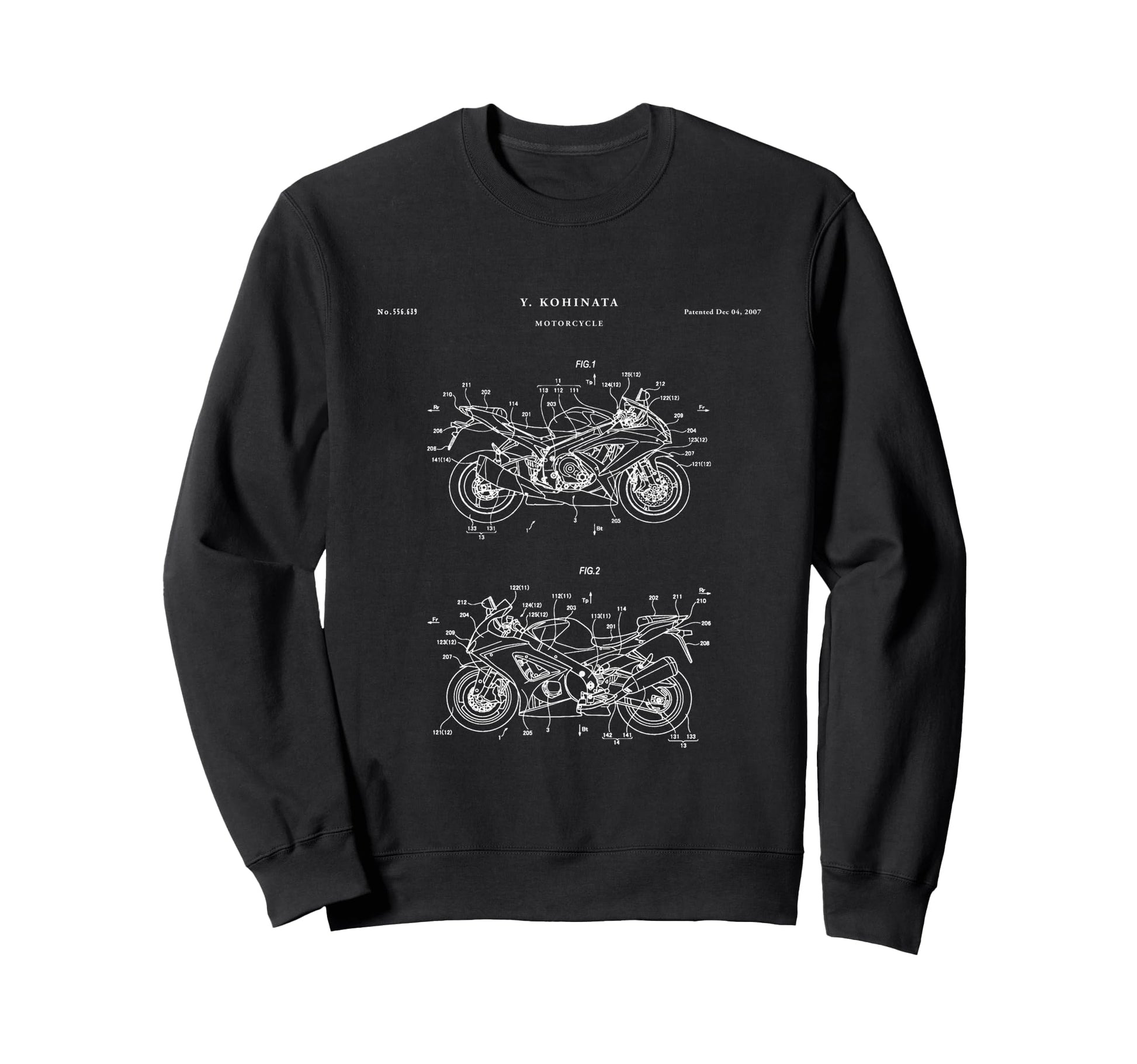 Shuzuki Hayabusa Patent Bike Sweatshirt - Streetwear Style Men Women - T-Shirt, Sweatshirt, Hoodie