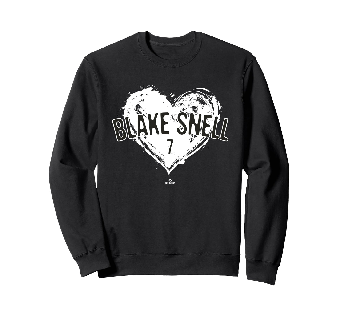 Distressed Heart Blake Snell San Sweatshirt - Casual Everyday Wear Unisex - T-Shirt, Sweatshirt, Hoodie