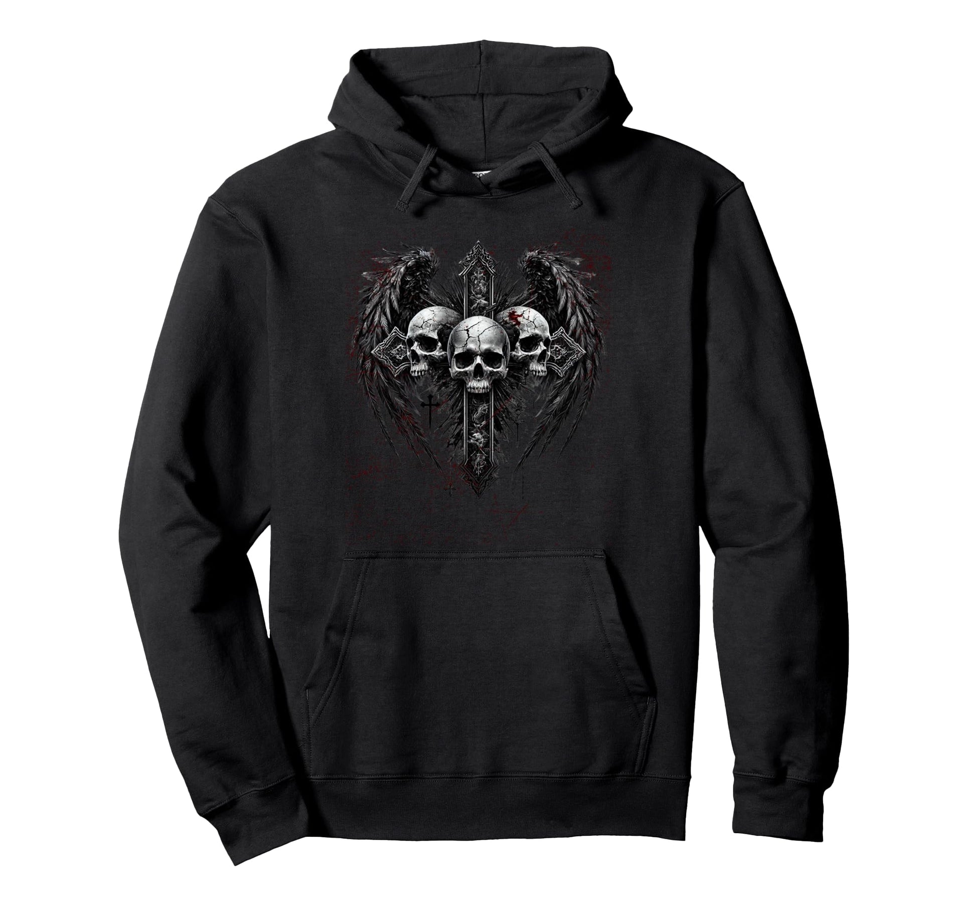 Skull Cross Y2K Goth Alt Grunge Gothic Hoodie - Trendy Graphic Men Women - T-Shirt, Sweatshirt, Hoodie