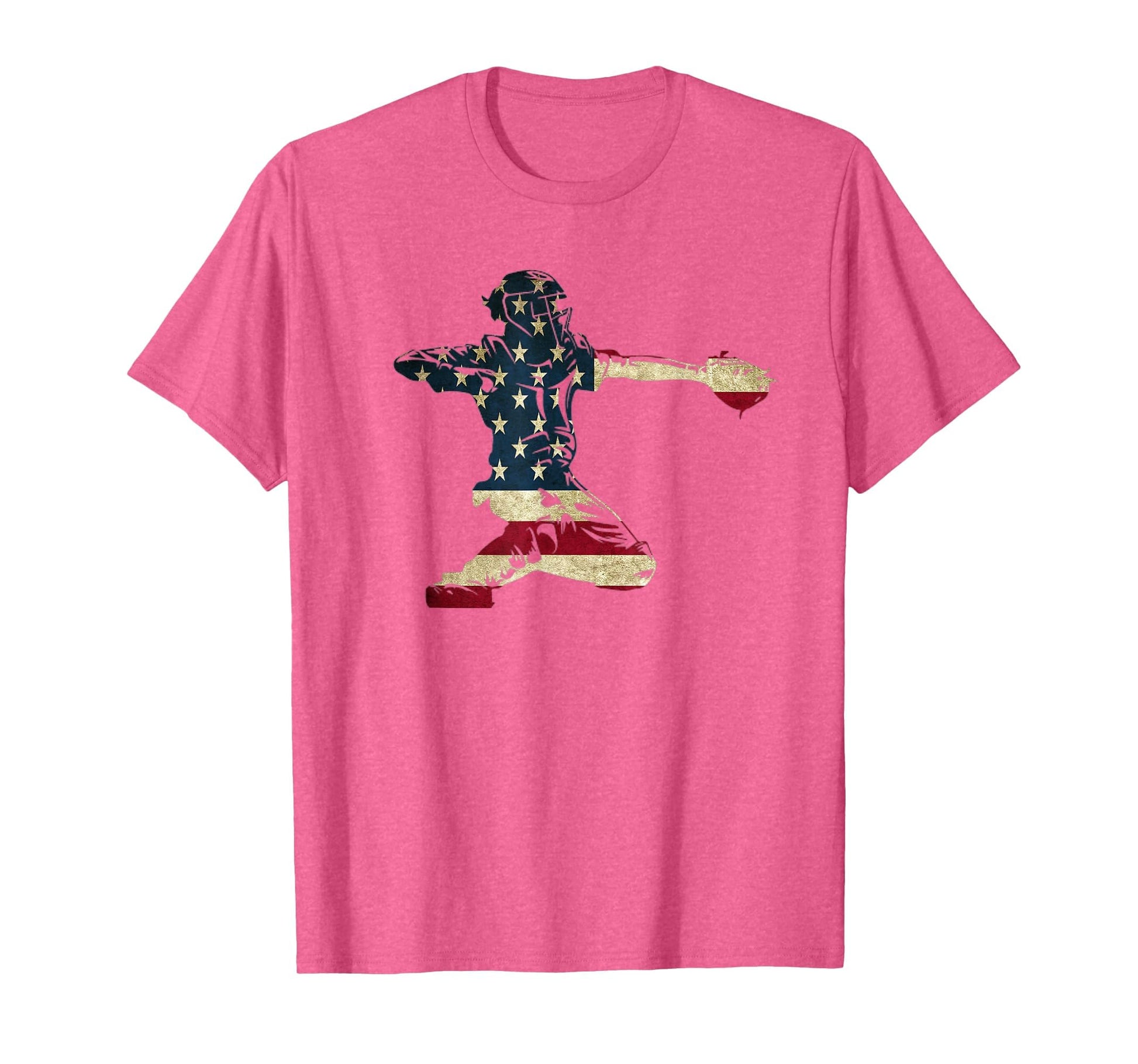 Baseball Catchers Gear Usa American Flag T-Shirt - Unique Graphic Unisex - T-Shirt, Sweatshirt, Hoodie