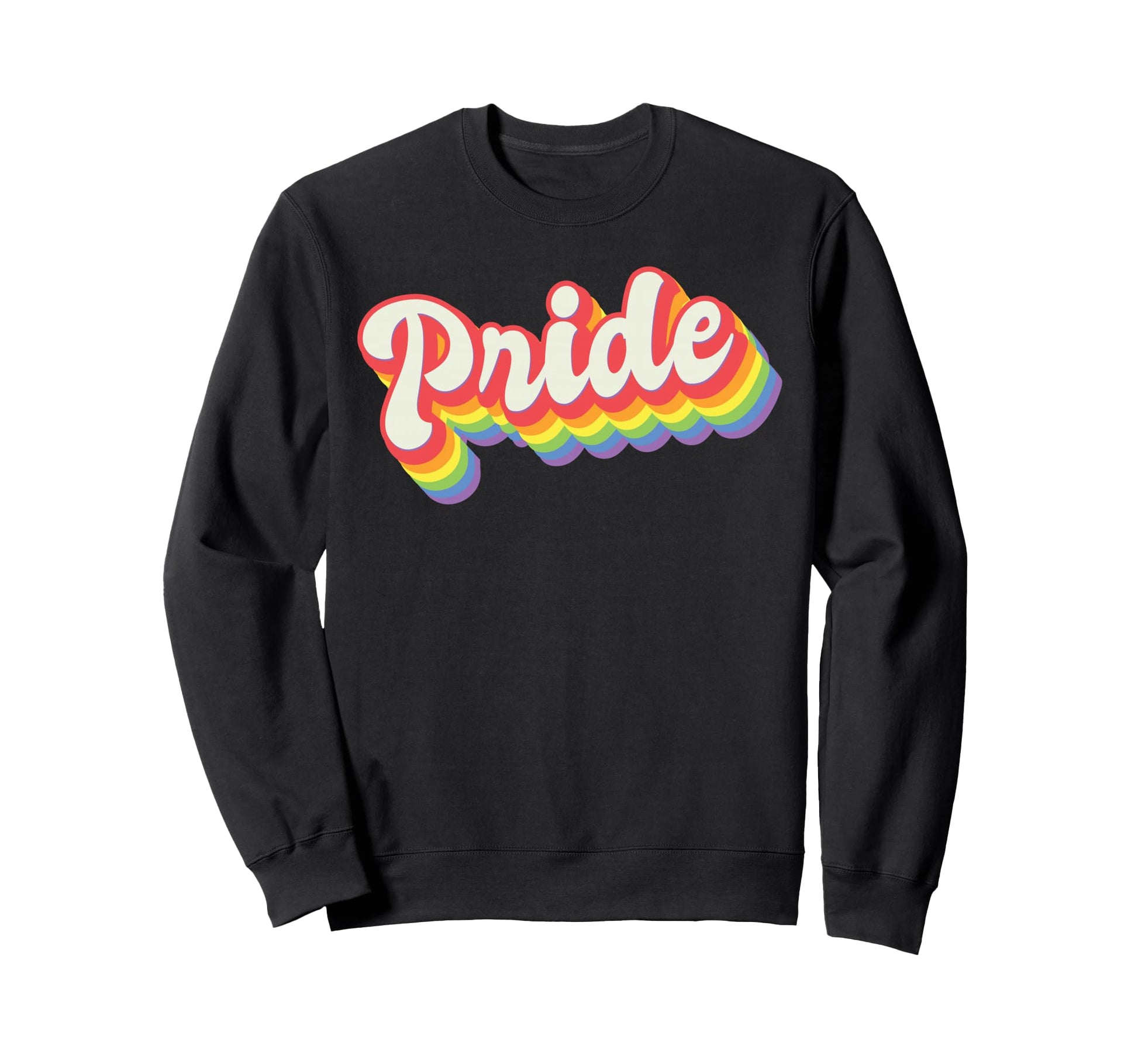Pride Art Rainbow Aesthetics Sweatshirt - Minimalist Print for Adults - T-Shirt, Sweatshirt, Hoodie
