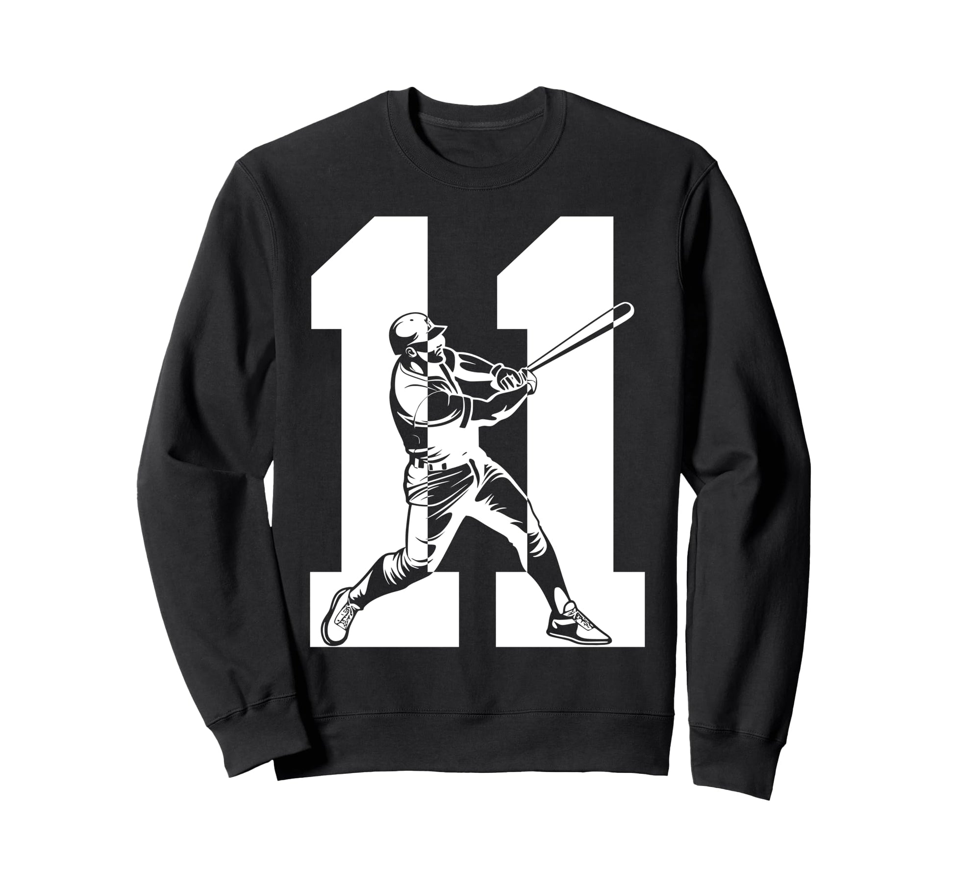 Number 11 Years Baseball 11Th Birthday Sweatshirt - Custom Art Print Unisex - T-Shirt, Sweatshirt, Hoodie