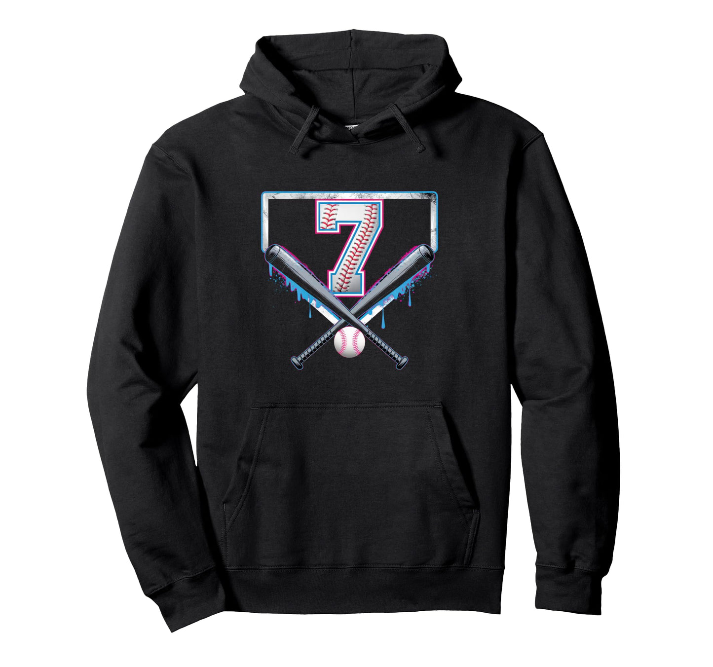 Sprinkle 7Th Birthday Baseball Home Ice Hoodie - Unique Graphic Men Women - T-Shirt, Sweatshirt, Hoodie