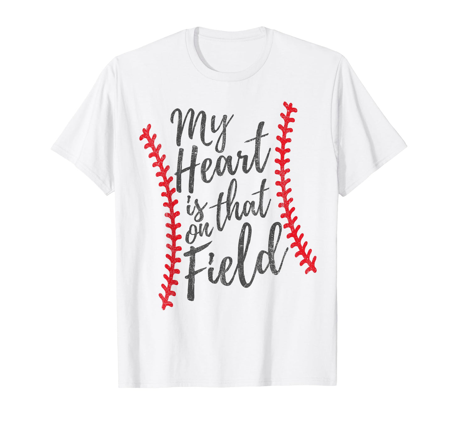 My Heart Is That Field Baseball Player T-Shirt - Custom Art Print Unisex - T-Shirt, Sweatshirt, Hoodie