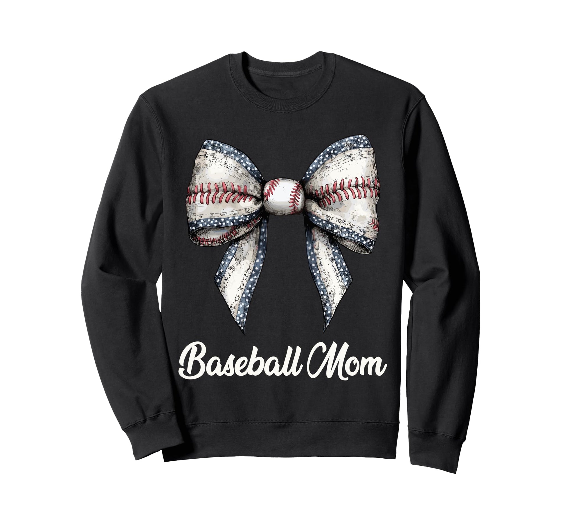 Baseball Mom Coquette Bow Baseball Sweatshirt - Trendy Graphic Unisex - T-Shirt, Sweatshirt, Hoodie