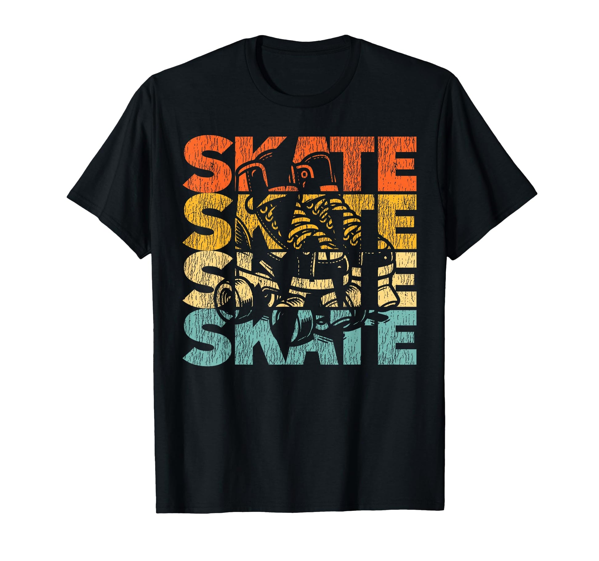 Roller Skating Skate 1970S Black Afro T-Shirt - Custom Art Print Men Women - T-Shirt, Sweatshirt, Hoodie