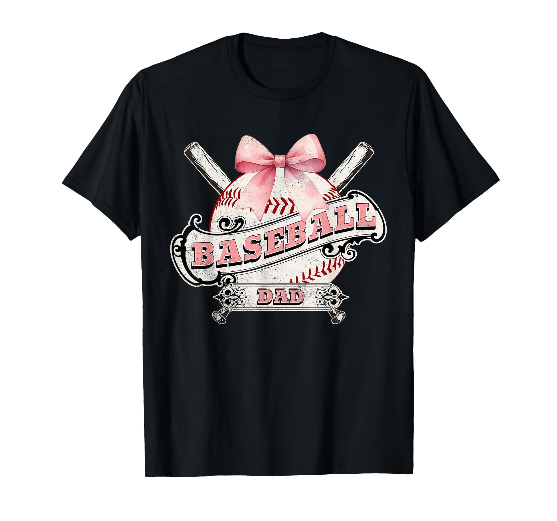Baseball Dad Coquette Bow Sport T-Shirt - Casual Everyday Wear for Adults - T-Shirt, Sweatshirt, Hoodie