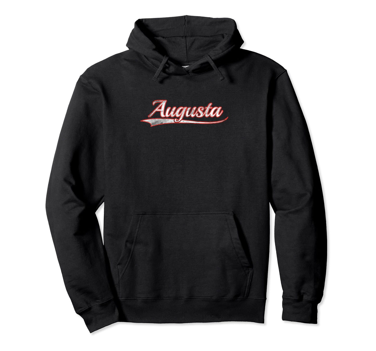 Augusta Varsity Distressed Throwback Hoodie - Trendy Graphic Men Women - T-Shirt, Sweatshirt, Hoodie