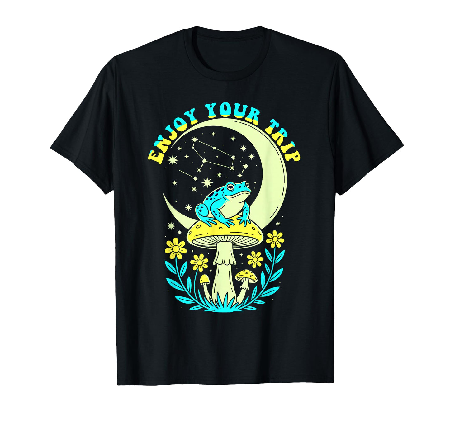 Enjoy Mushrooms Trip Psychedelic T-Shirt - Fun Novelty Design Unisex - T-Shirt, Sweatshirt, Hoodie