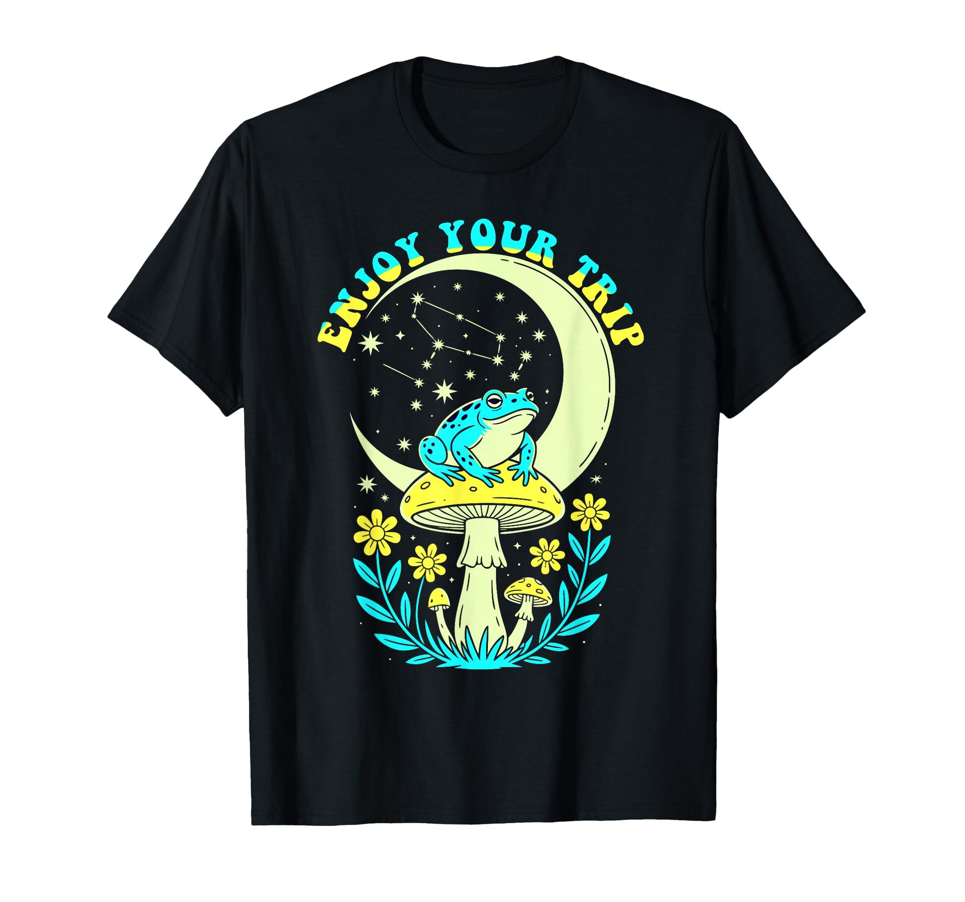 Enjoy Mushrooms Trip Psychedelic T-Shirt - Fun Novelty Design Unisex - T-Shirt, Sweatshirt, Hoodie