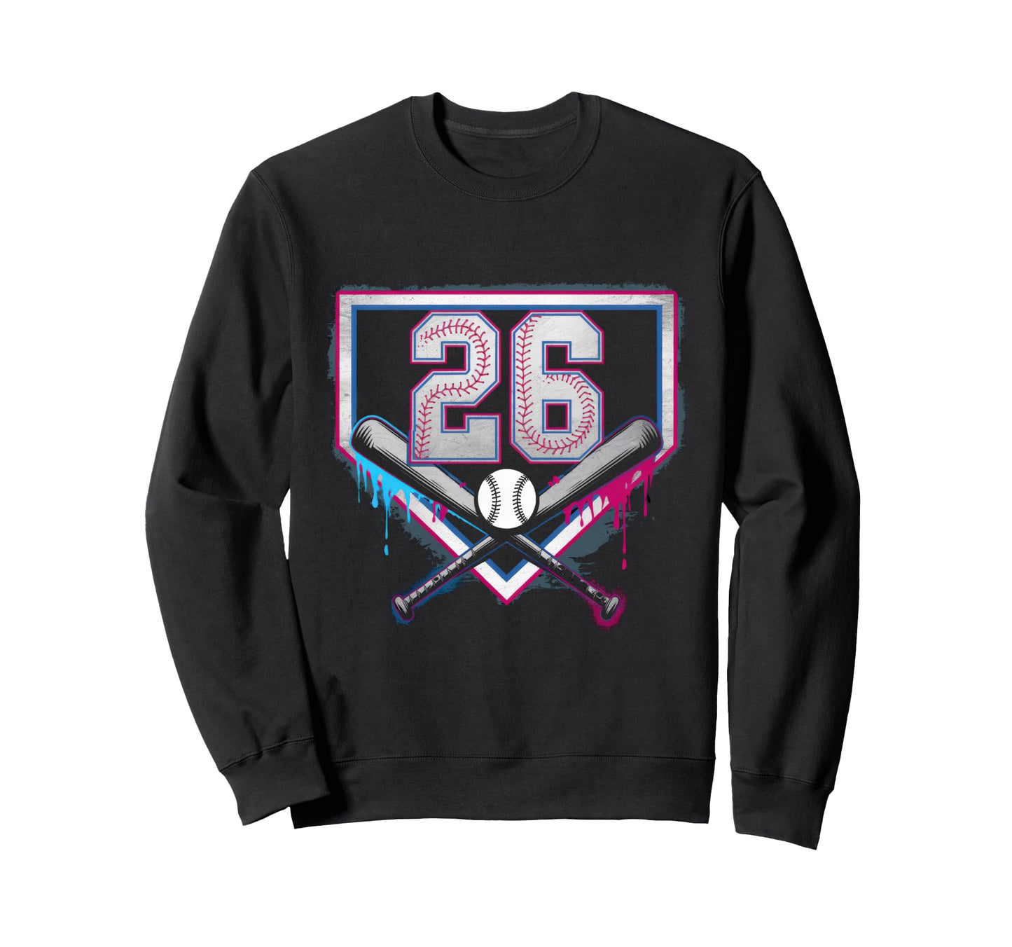 Baseball Home Ice Cream 26Th Sweatshirt - Unique Graphic for Adults - T-Shirt, Sweatshirt, Hoodie
