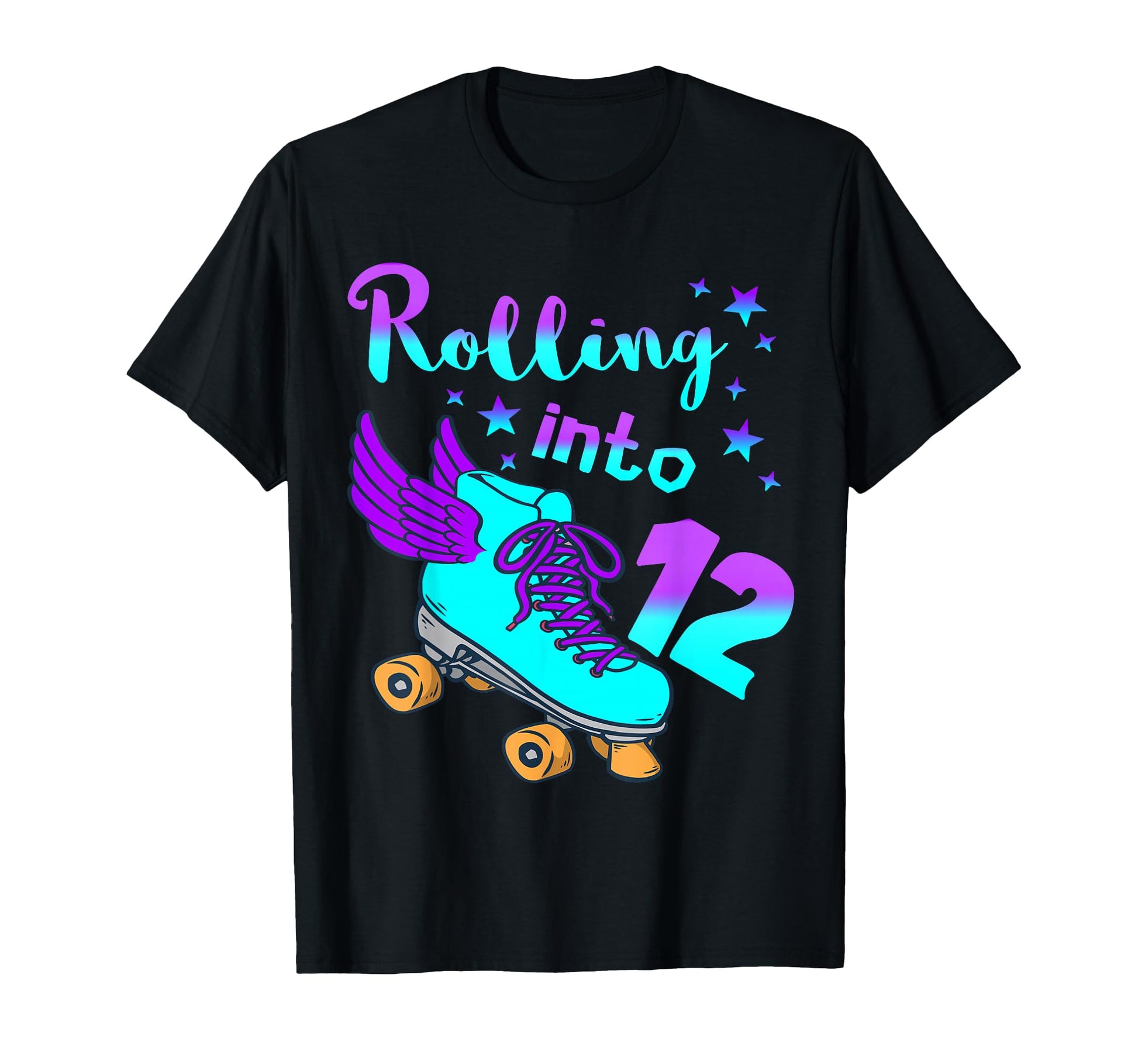 Roller Skating 12Th Birthday Party T-Shirt - Custom Art Print for Adults - T-Shirt, Sweatshirt, Hoodie
