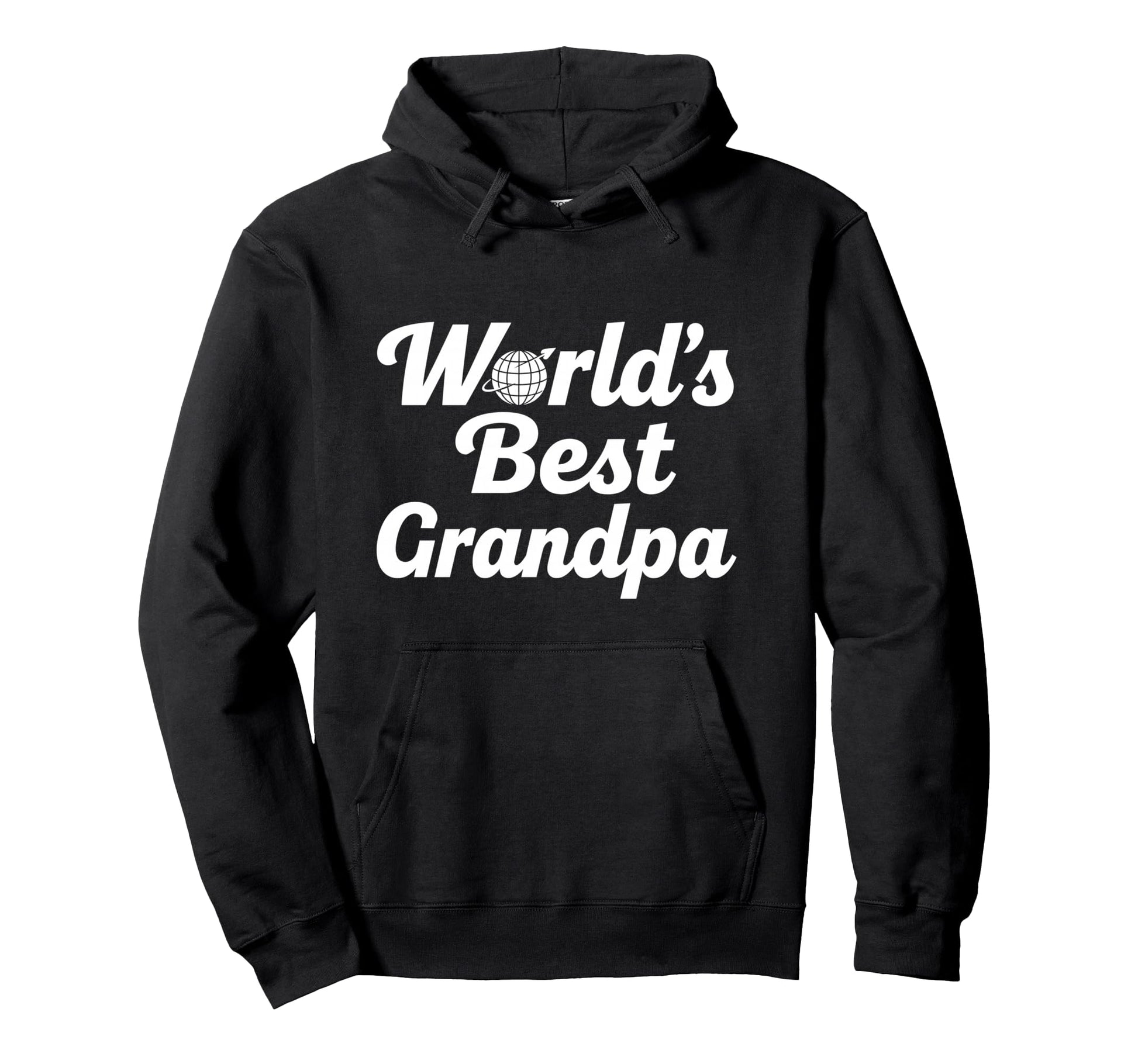 Grandpa Legend Script Globe Hoodie - Casual Everyday Wear for Adults - T-Shirt, Sweatshirt, Hoodie