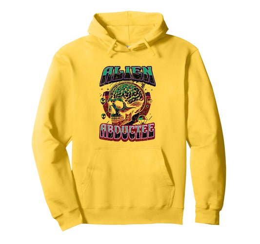 Alien Abductee Alien Head Colorful Rave Hoodie - Unique Graphic for Adults - T-Shirt, Sweatshirt, Hoodie