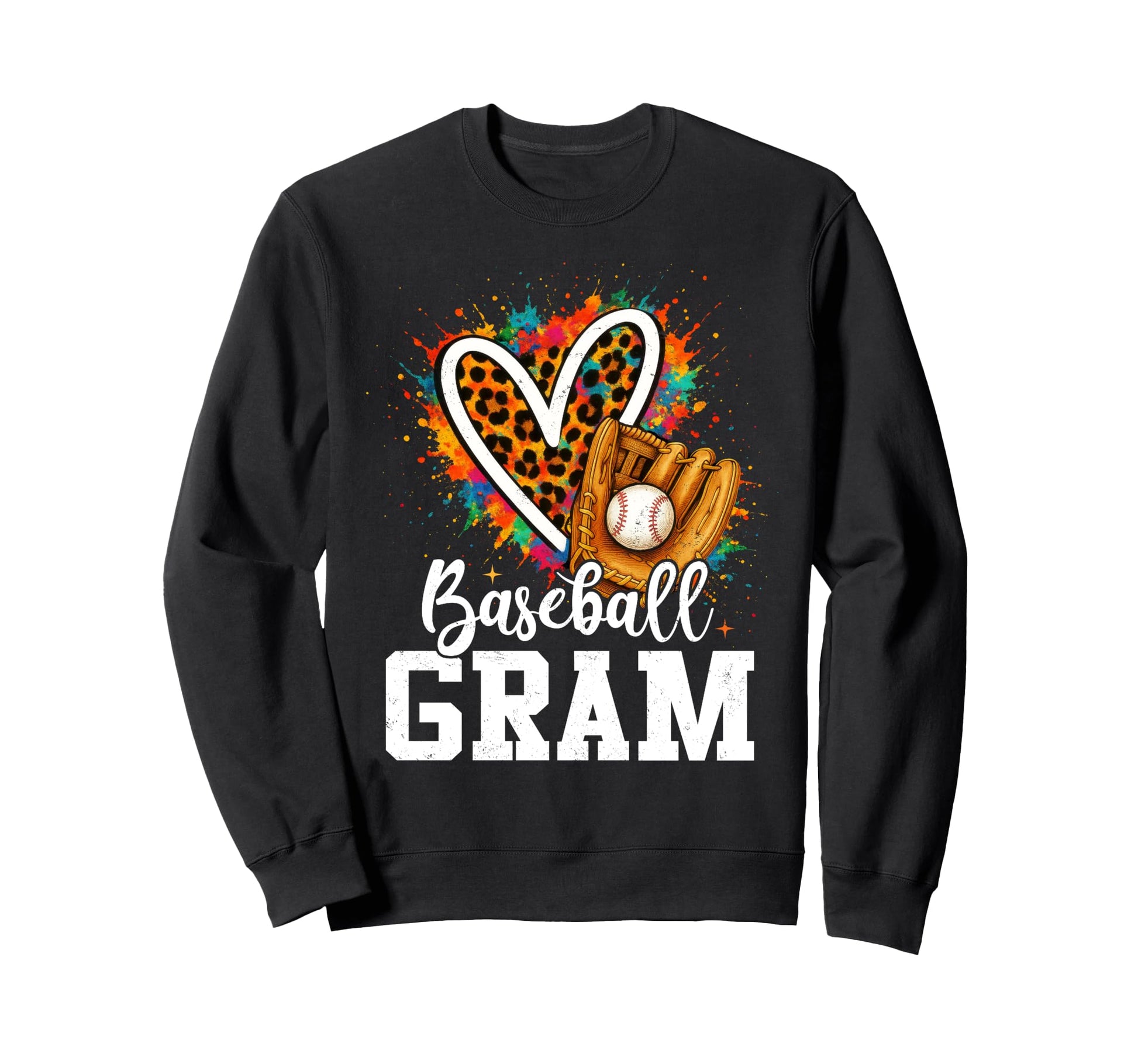 Baseball Gram Grandma Leopard Sweatshirt - Casual Everyday Wear Unisex - T-Shirt, Sweatshirt, Hoodie