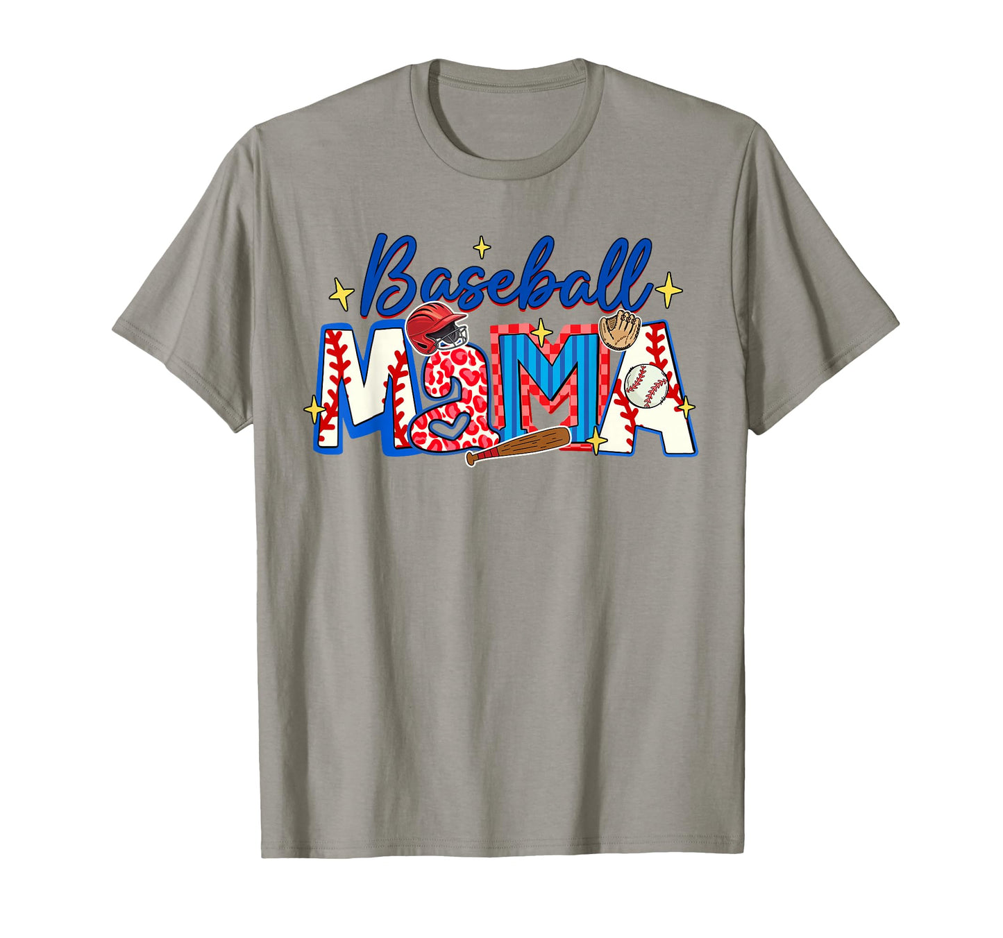 Baseball Mama Checkered Leopard T-Shirt - Aesthetic Graphic for Adults - T-Shirt, Sweatshirt, Hoodie