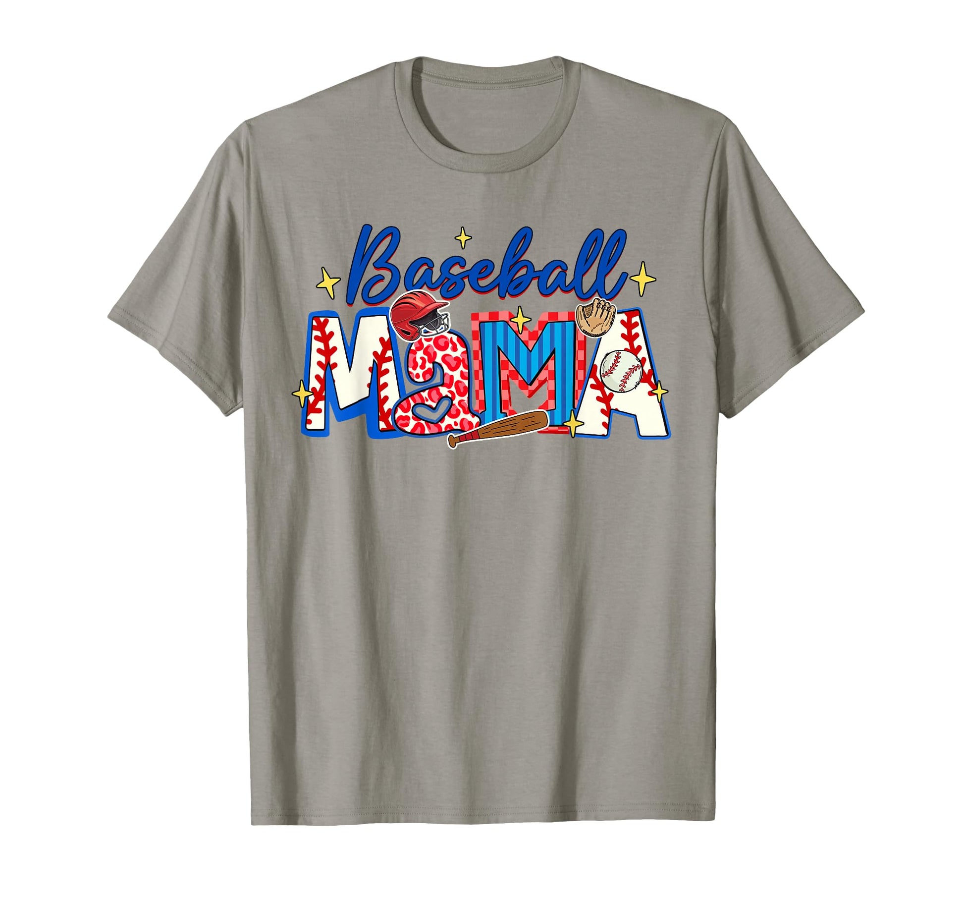Baseball Mama Checkered Leopard T-Shirt - Aesthetic Graphic for Adults - T-Shirt, Sweatshirt, Hoodie