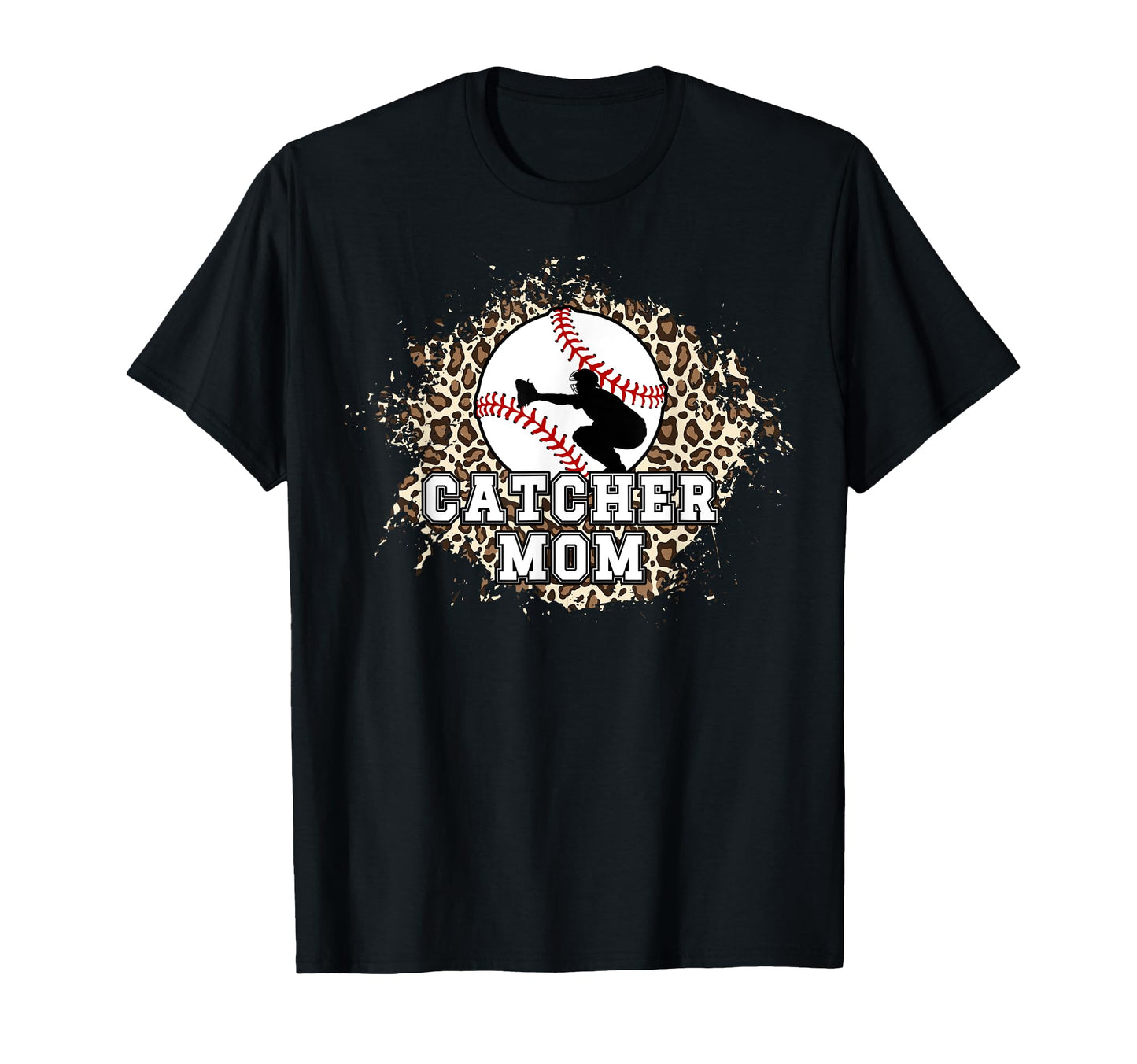 Baseball Catcher Mom Leopard Mom T-Shirt - Trendy Graphic Men Women - T-Shirt, Sweatshirt, Hoodie