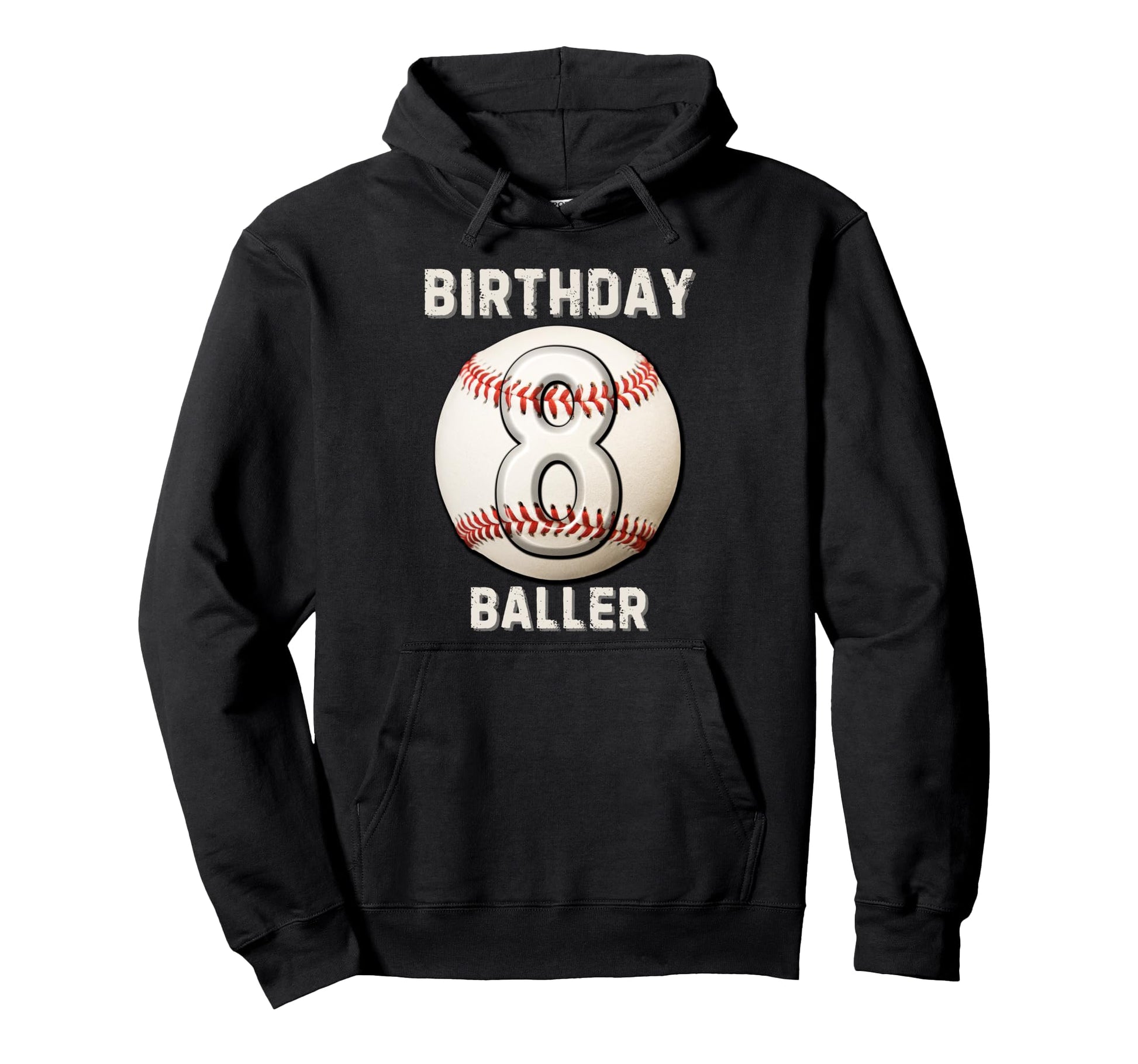 Its My 8Th Birthday Baseball 8 Year Old Hoodie - Trendy Graphic for Adults - T-Shirt, Sweatshirt, Hoodie