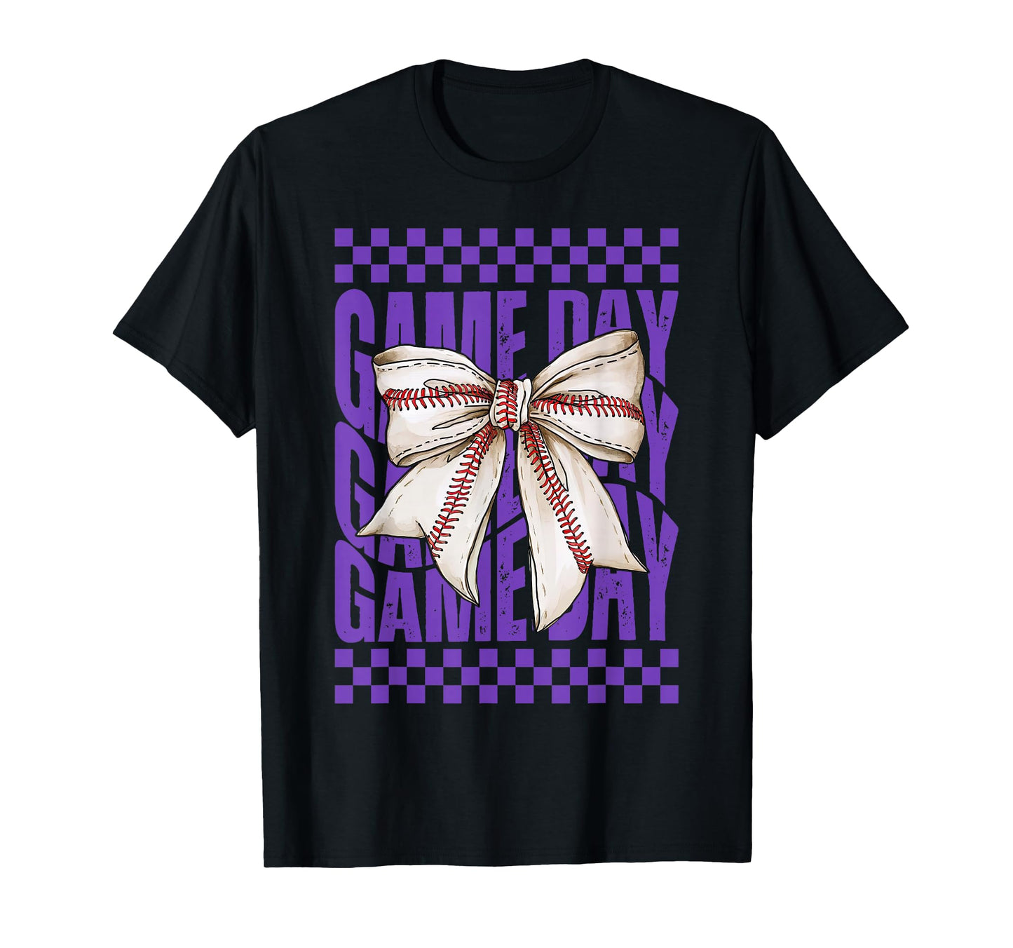 Groovy Game Day Coquette Bow T-Shirt - Fun Novelty Design Men Women - T-Shirt, Sweatshirt, Hoodie