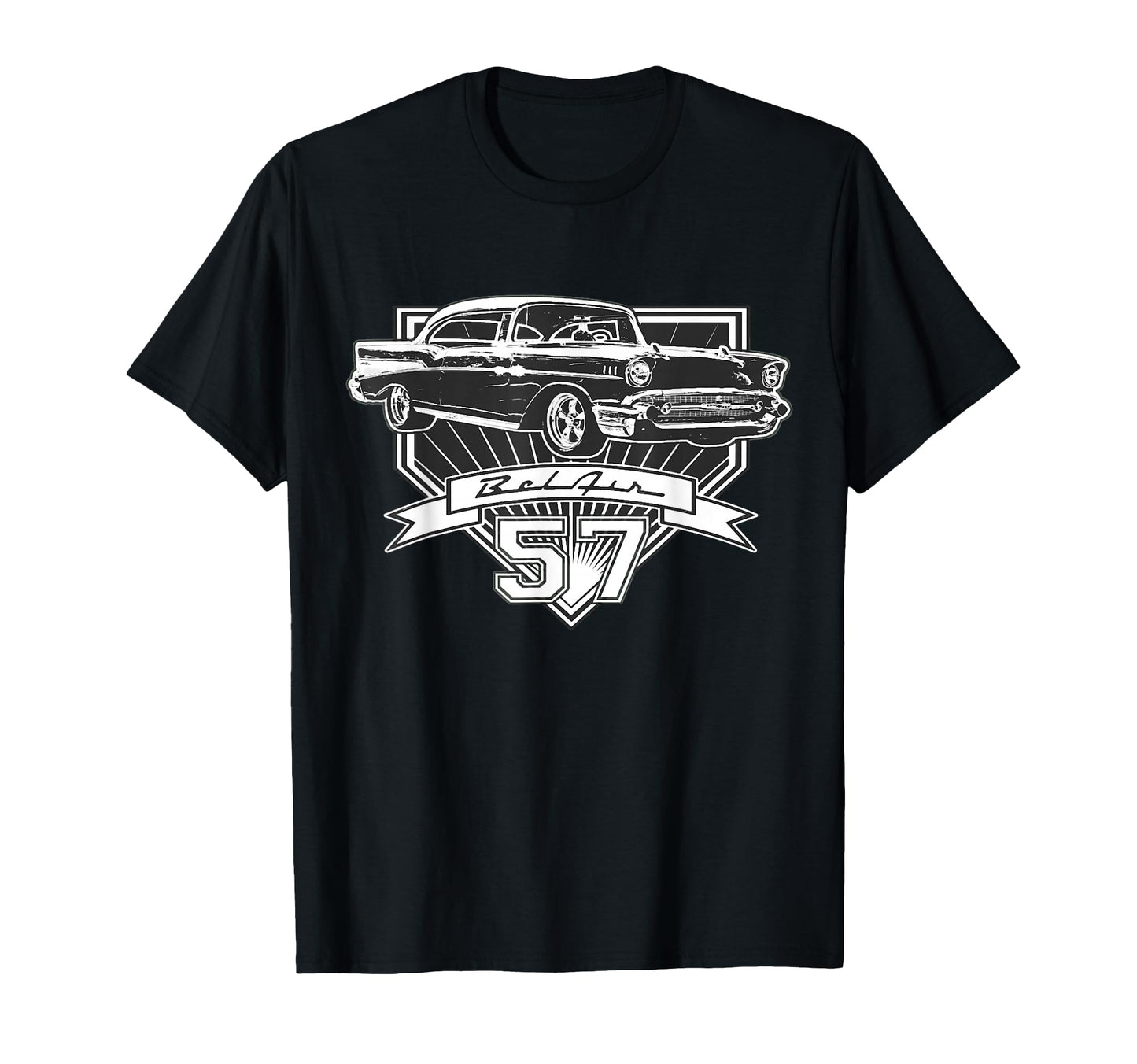 1957 Bel Air Cars 50S Street Hot Rod T-Shirt - Unique Graphic for Adults - T-Shirt, Sweatshirt, Hoodie