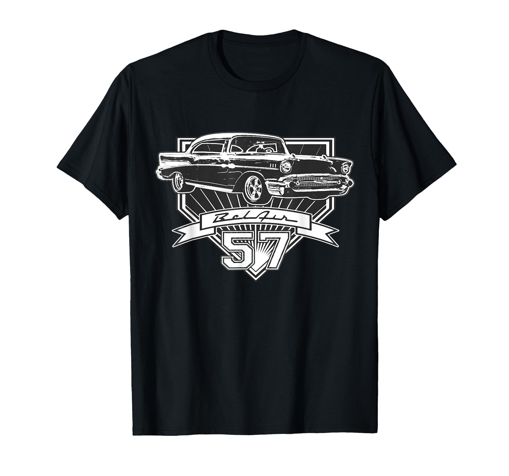 1957 Bel Air Cars 50S Street Hot Rod T-Shirt - Unique Graphic for Adults - T-Shirt, Sweatshirt, Hoodie