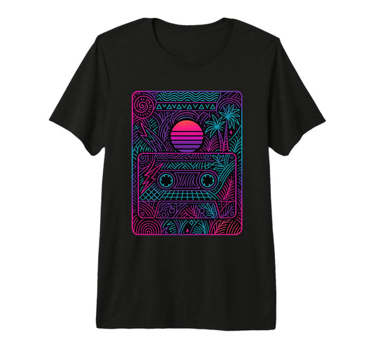 80S Synthwave Tri Blend T-Shirt - Minimalist Print Men Women - T-Shirt, Sweatshirt, Hoodie