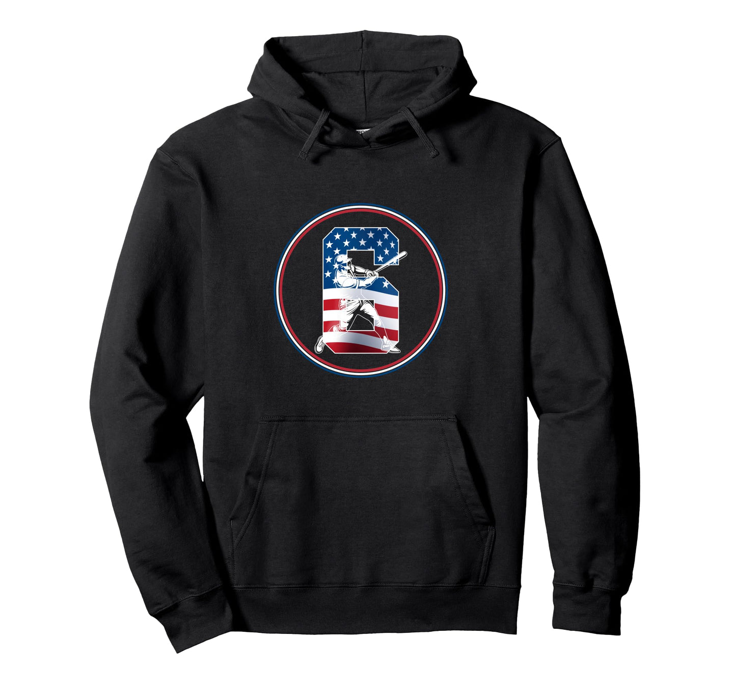 Number 6 Years Baseball 6Th Birthday Hoodie - Graphic Print for Adults - T-Shirt, Sweatshirt, Hoodie
