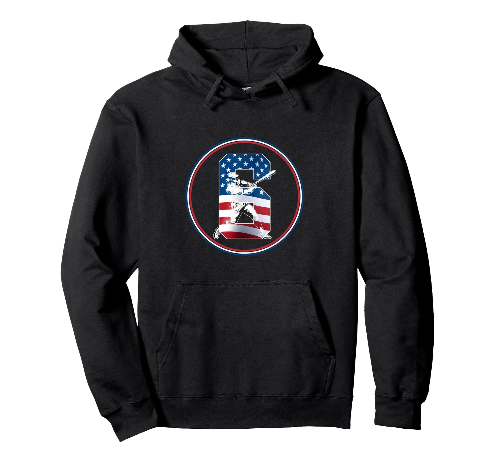 Number 6 Years Baseball 6Th Birthday Hoodie - Graphic Print for Adults - T-Shirt, Sweatshirt, Hoodie