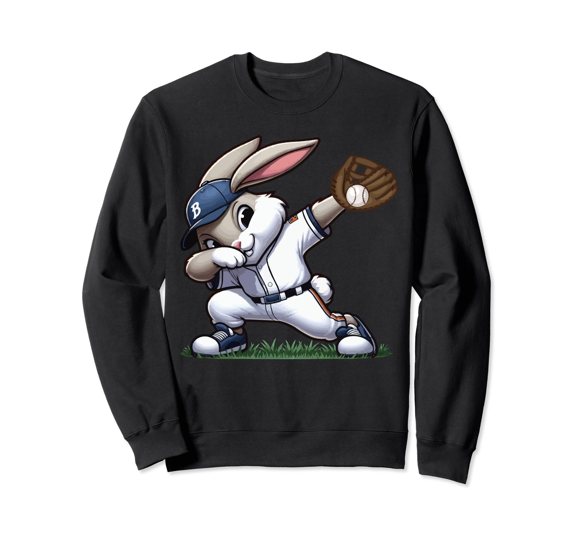 Baseball Player Easter Bunny Sweatshirt - Fun Novelty Design for Adults - T-Shirt, Sweatshirt, Hoodie