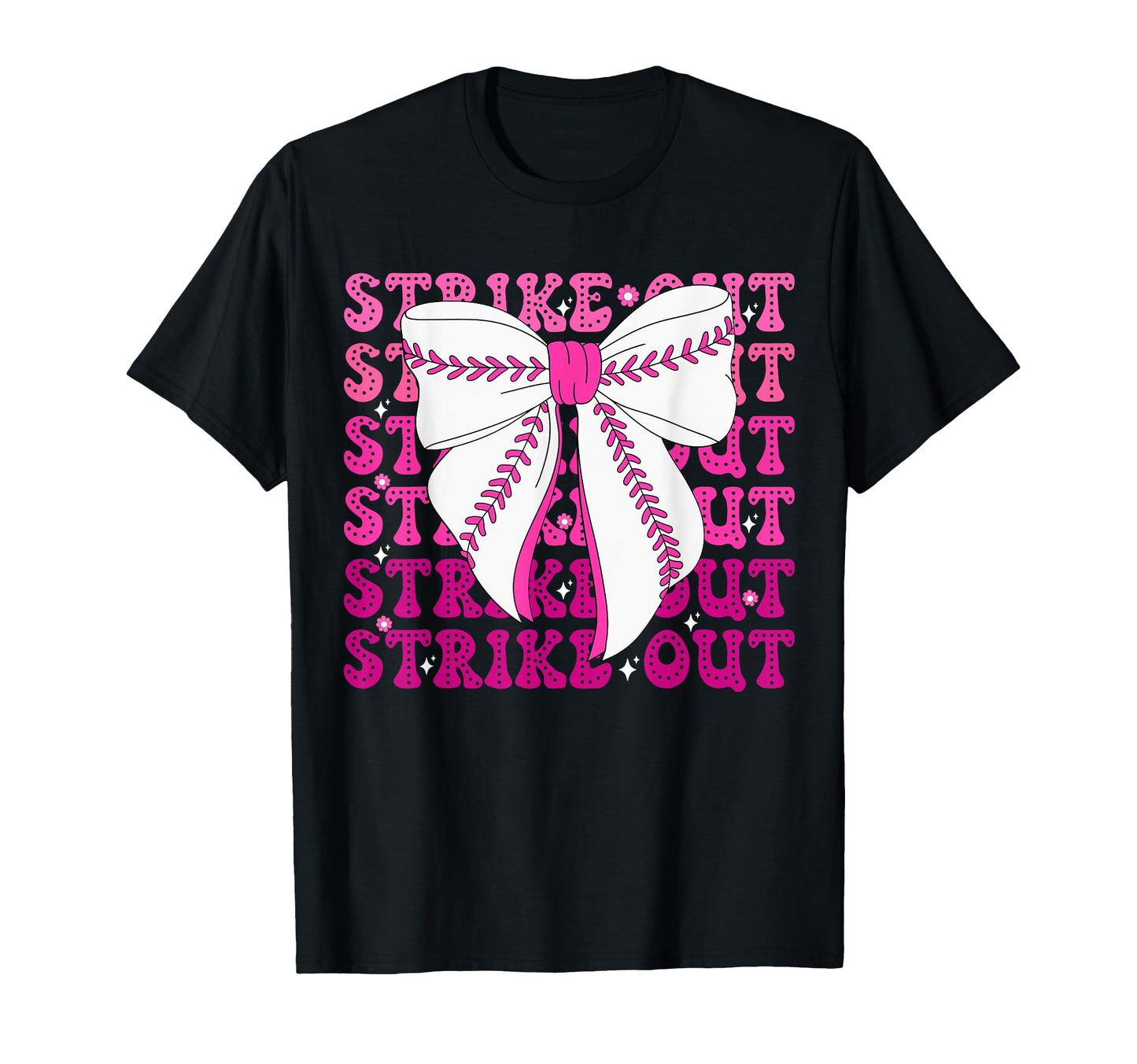 Strike Out Baseball Breast Cancer T-Shirt - Graphic Print Men Women - T-Shirt, Sweatshirt, Hoodie