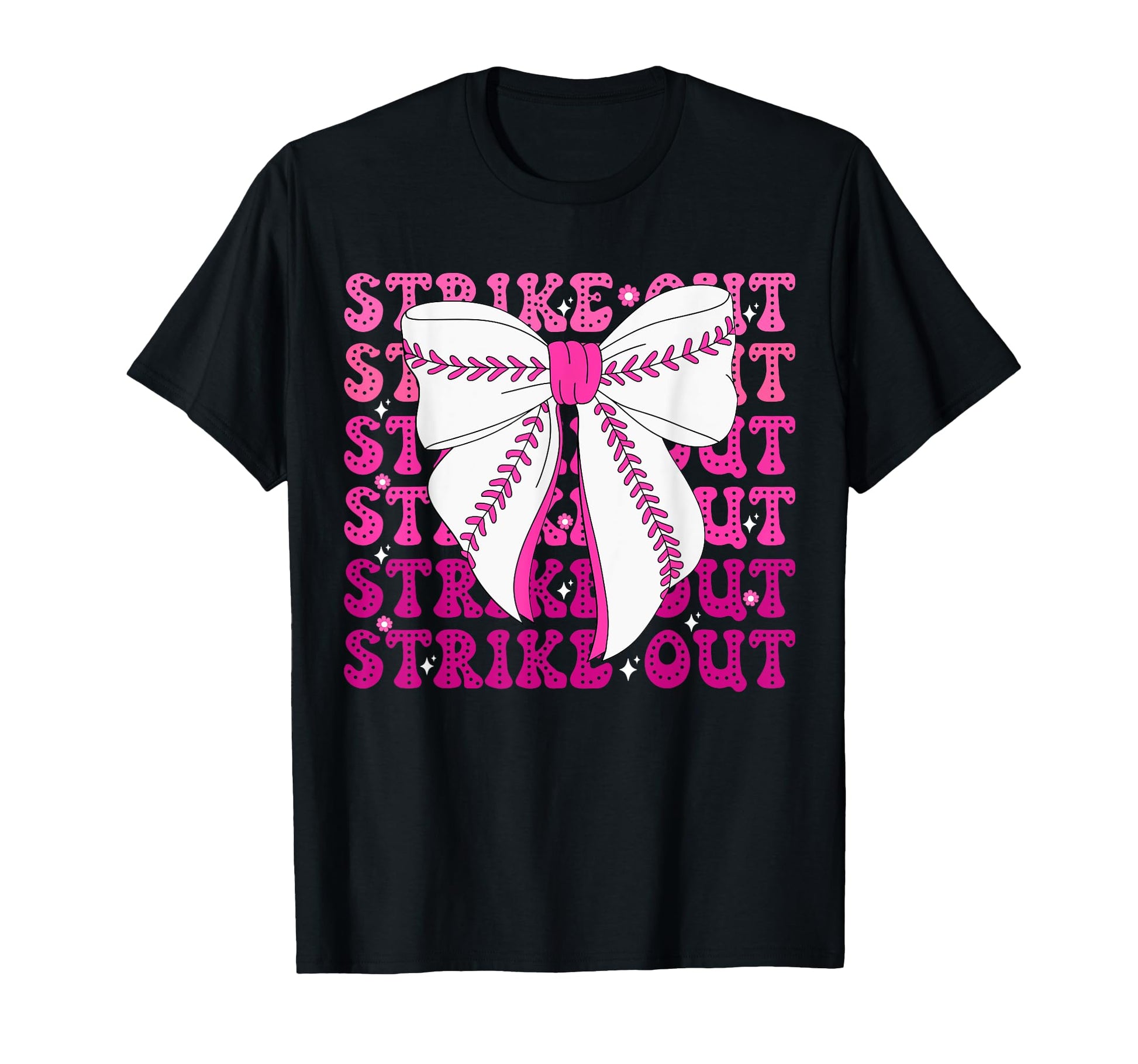 Strike Out Baseball Breast Cancer T-Shirt - Graphic Print Men Women - T-Shirt, Sweatshirt, Hoodie