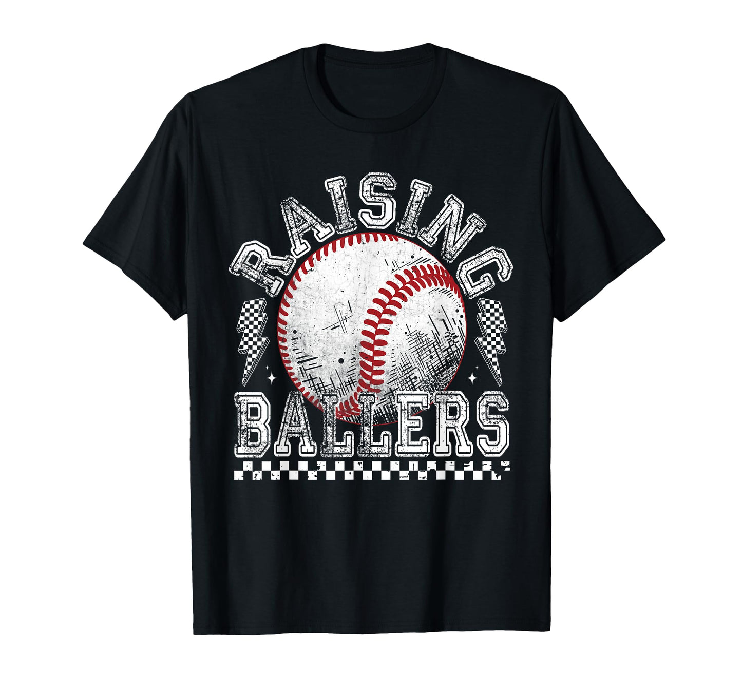 Raising Ballers Funny Mom Baseball T-Shirt - Aesthetic Graphic Men Women - T-Shirt, Sweatshirt, Hoodie