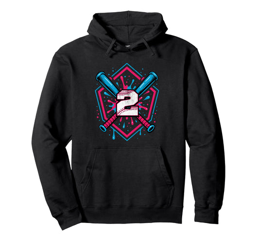 Baseball 2 Year Old Ice Cream Drip 2Nd Hoodie - Graphic Print Unisex - T-Shirt, Sweatshirt, Hoodie