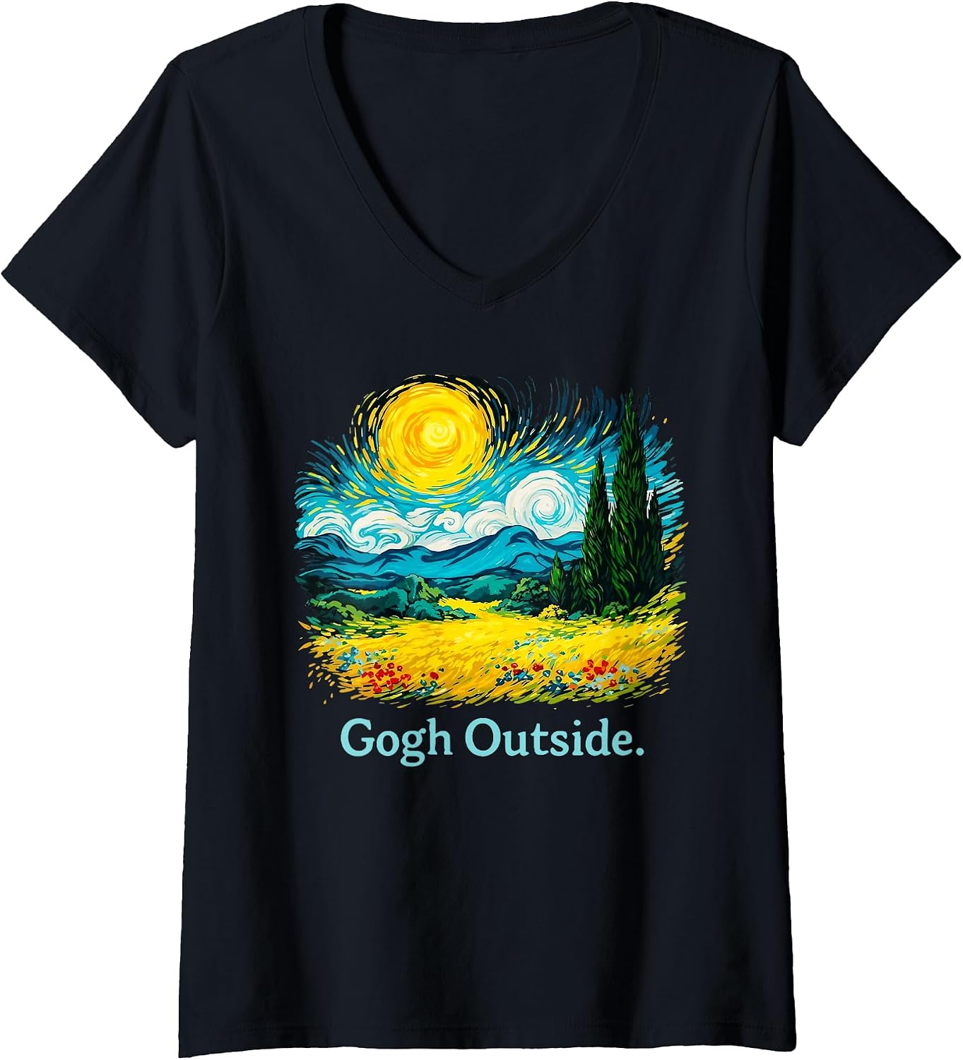 Gogh Outside Starry Night Merch Co. - Adult & Kids T-Shirts, Sweatshirts & Hoodies apparel design preview 1